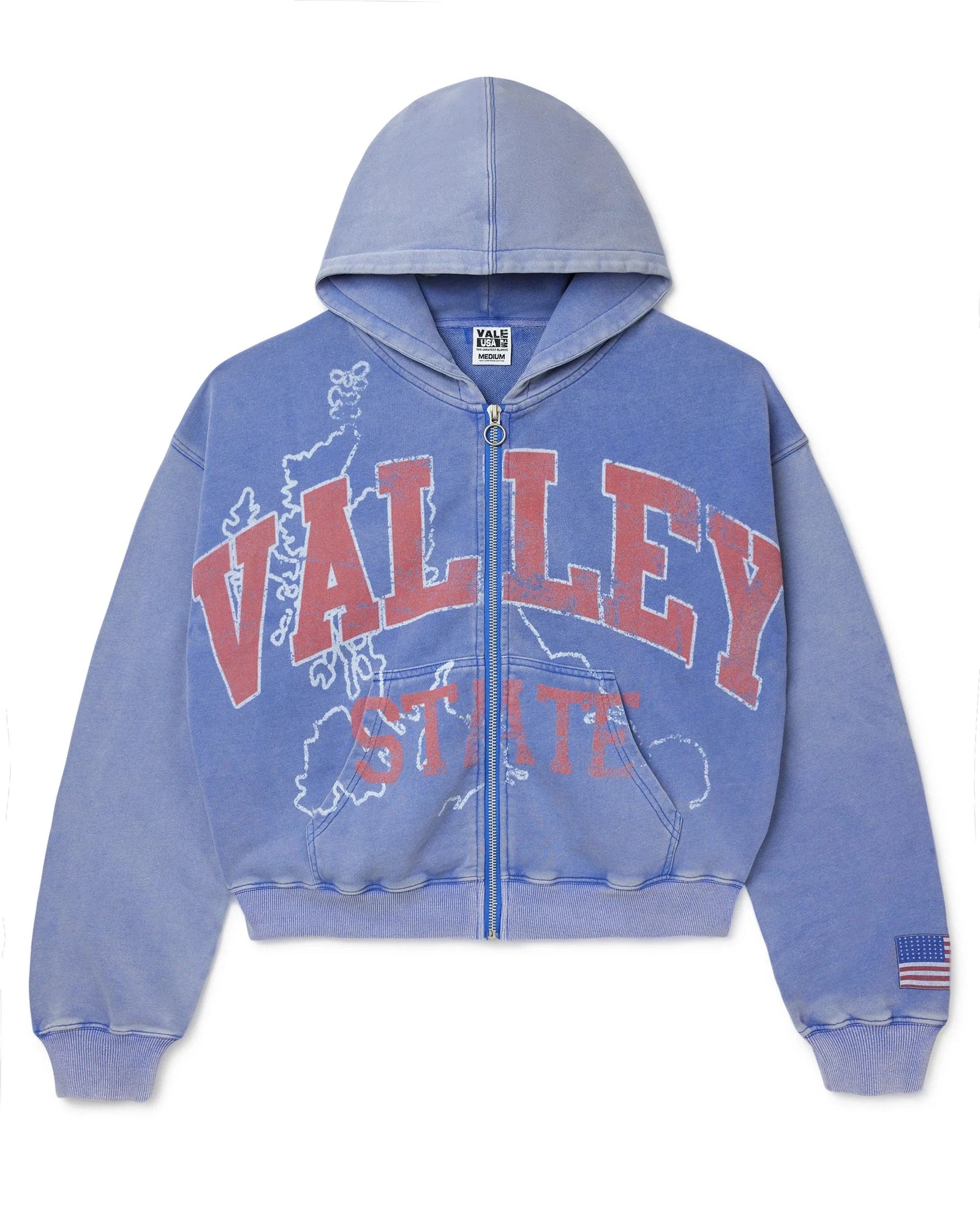 Vale Forever X Blue Alumni Zip Up Hoodie