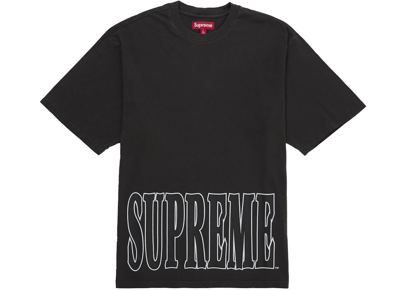 Supreme Cracked Stretch S/S Top Washed Black