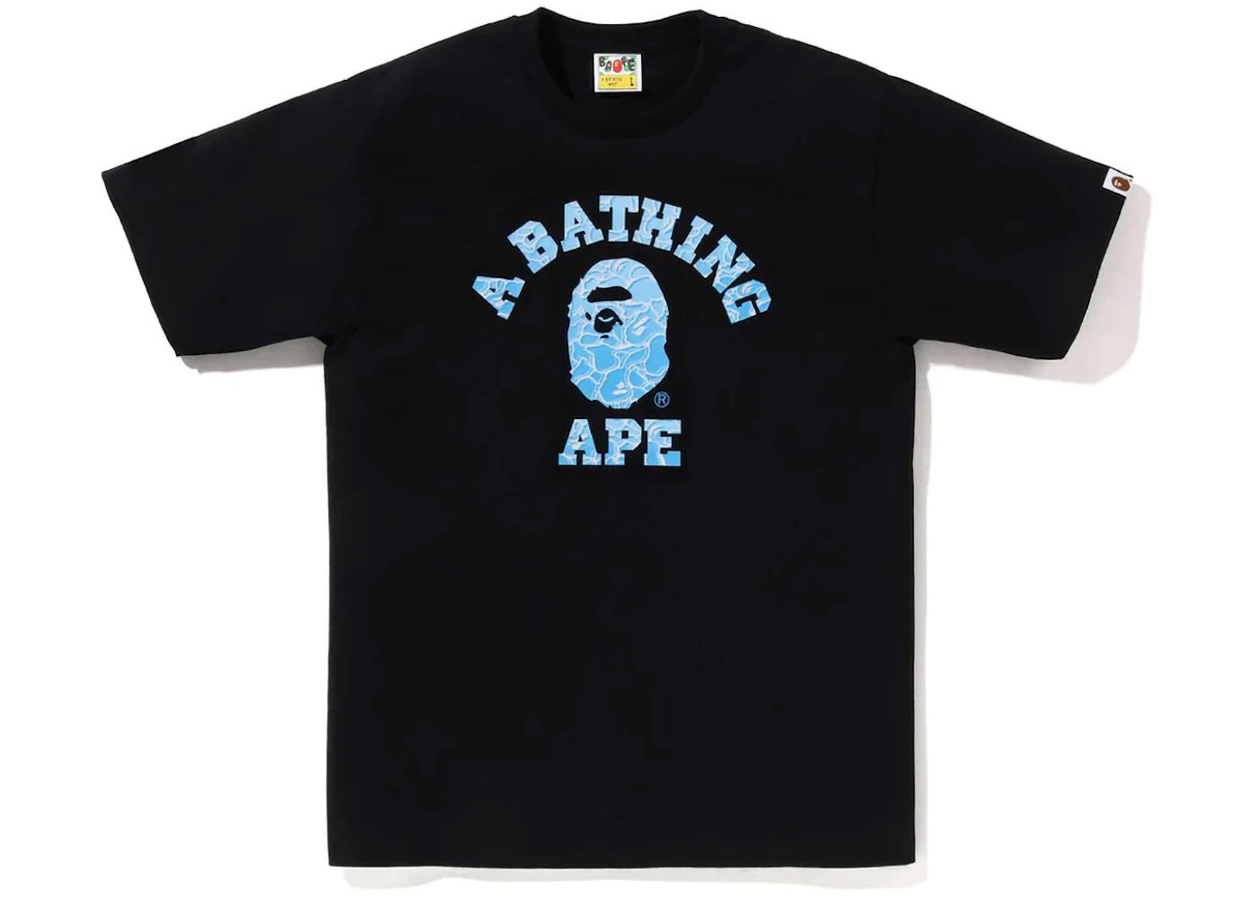 BAPE ABC Sea Surface Camo College Tee Black
