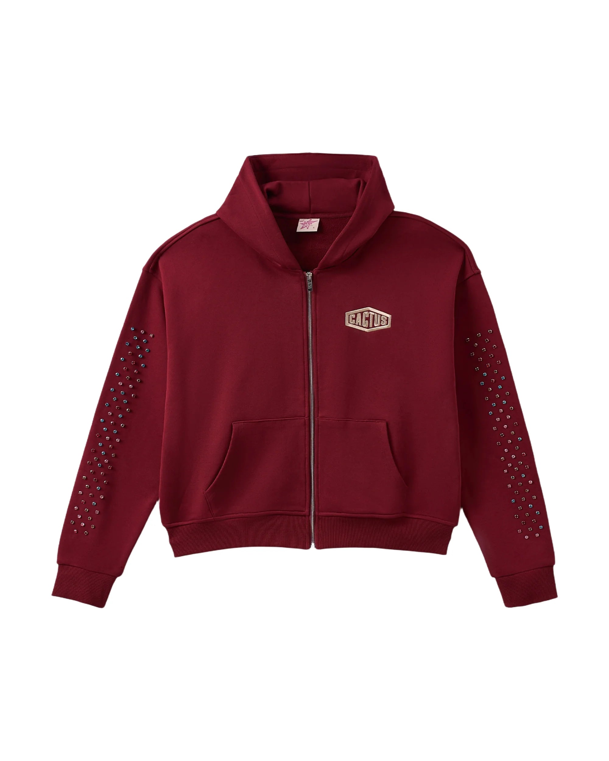 AZVA CRYSTAL CACTUS RED ZIP-UP