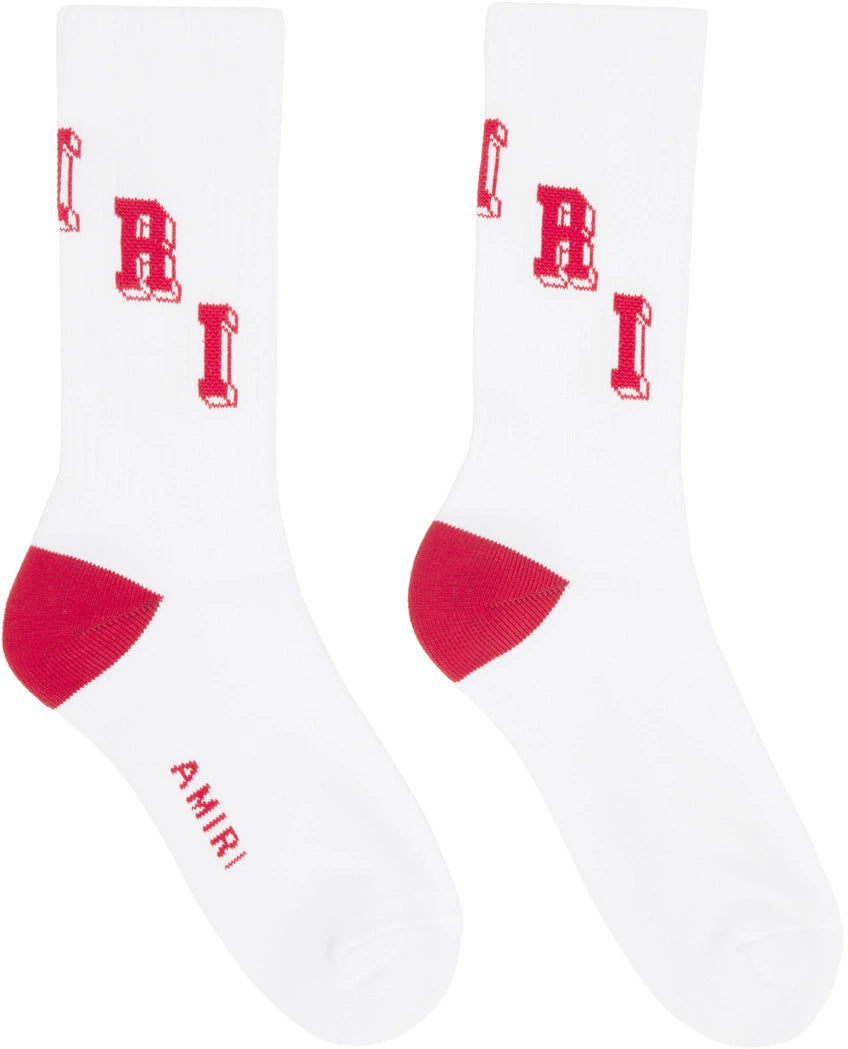 Amiri Varsity Socks Red (41-43)