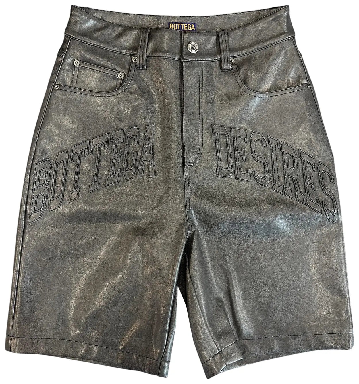 Bottega Desires Leather Shorts 'Grey'