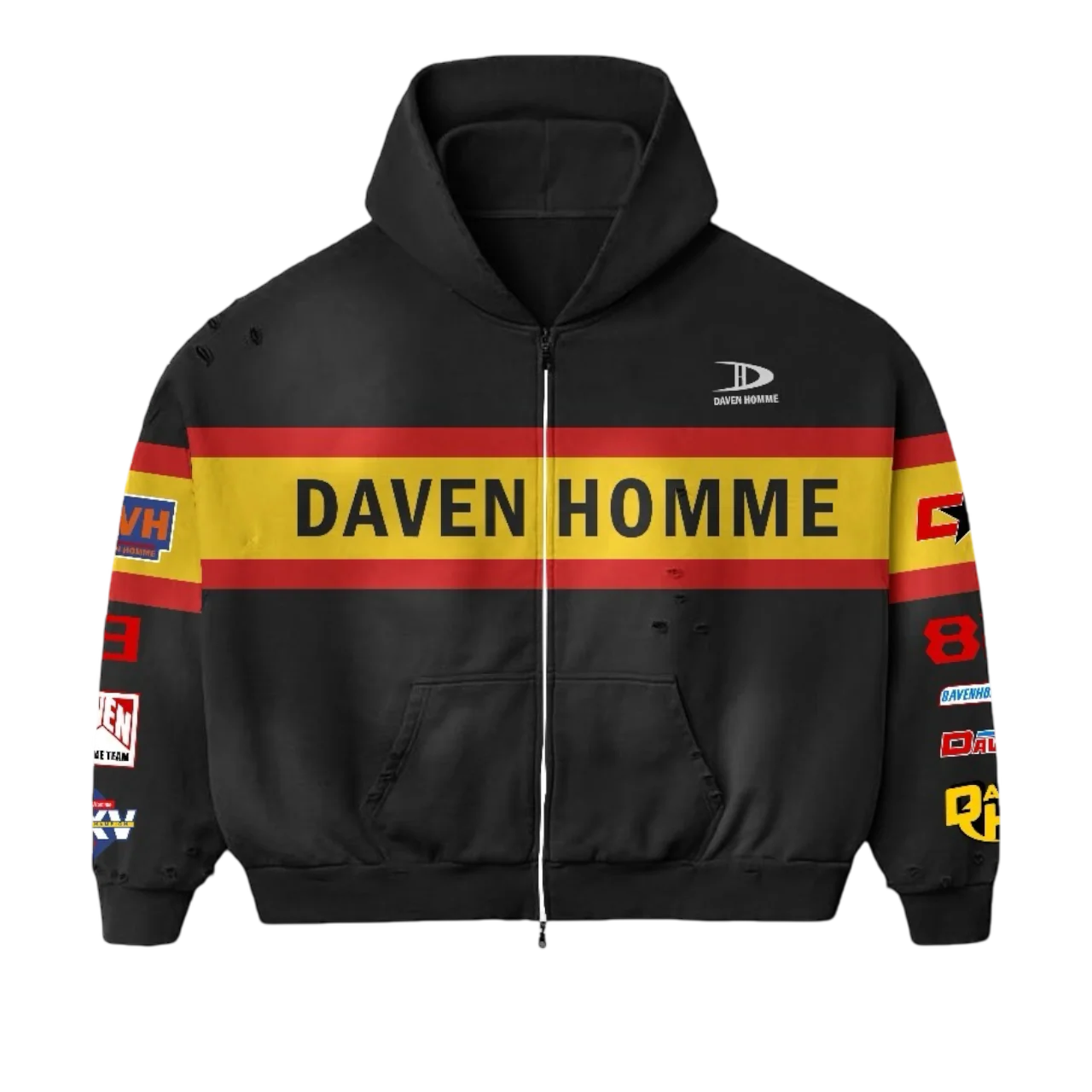 DAVEN HOMME MELANGE ZIP-UP