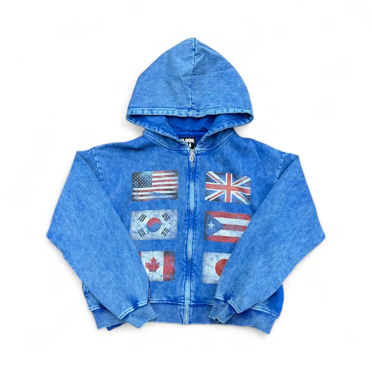 Floor 914 Blue Flag Zip-Up