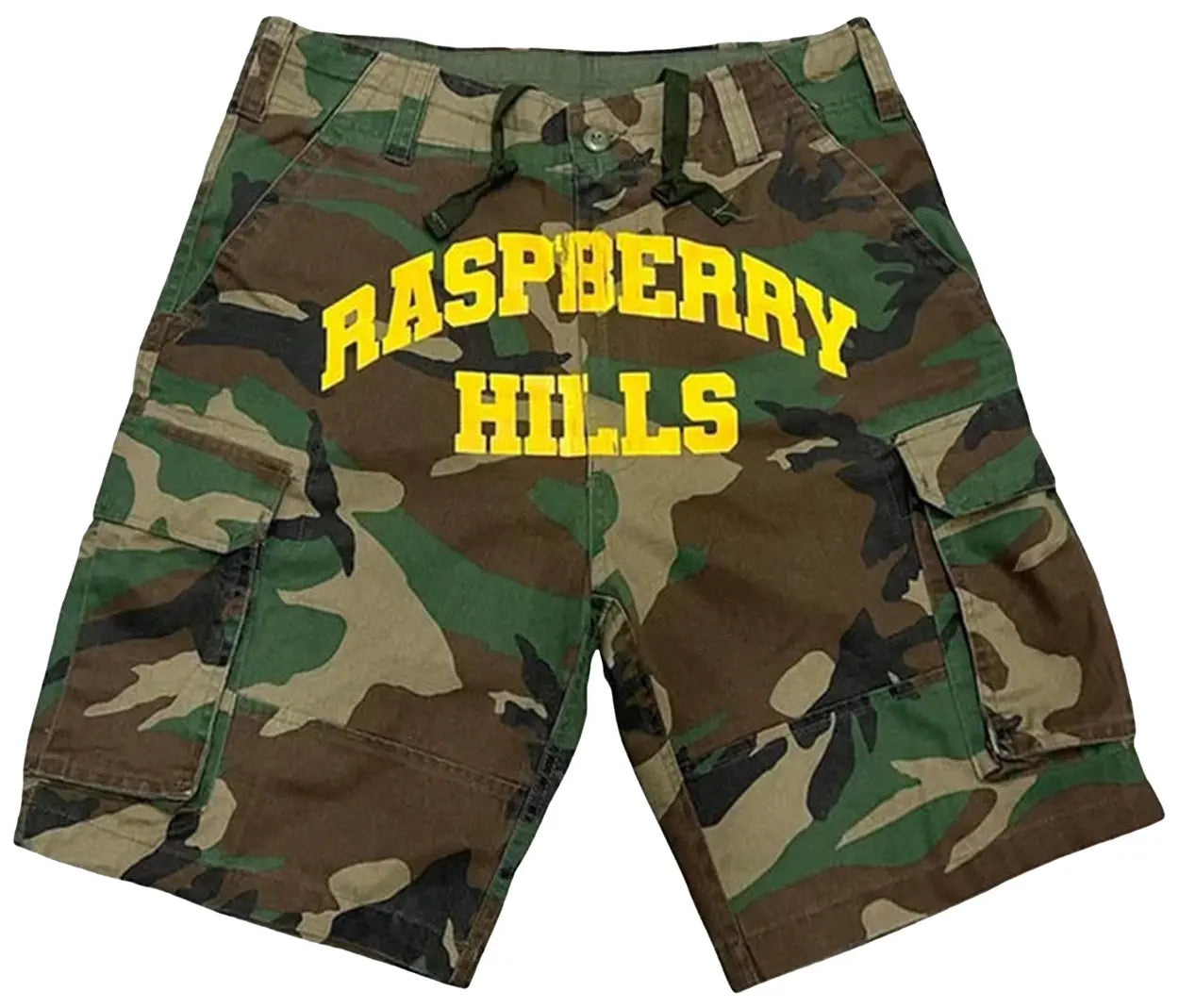THE GV GALLERY RASPBERRY HILL CAMO SHORTS
