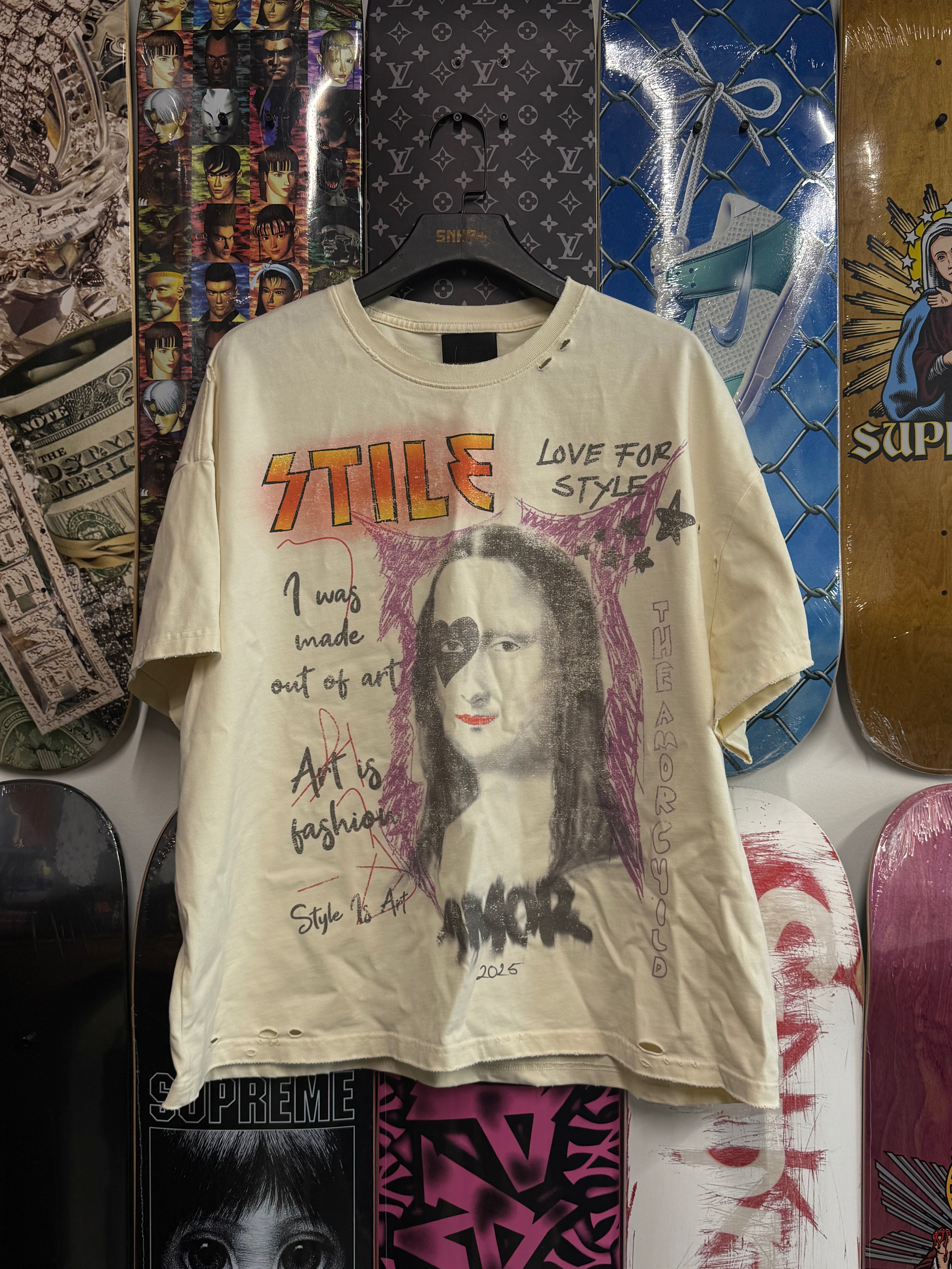 Stile De Amor Cream Mona Lisa Tee - Used/Worn