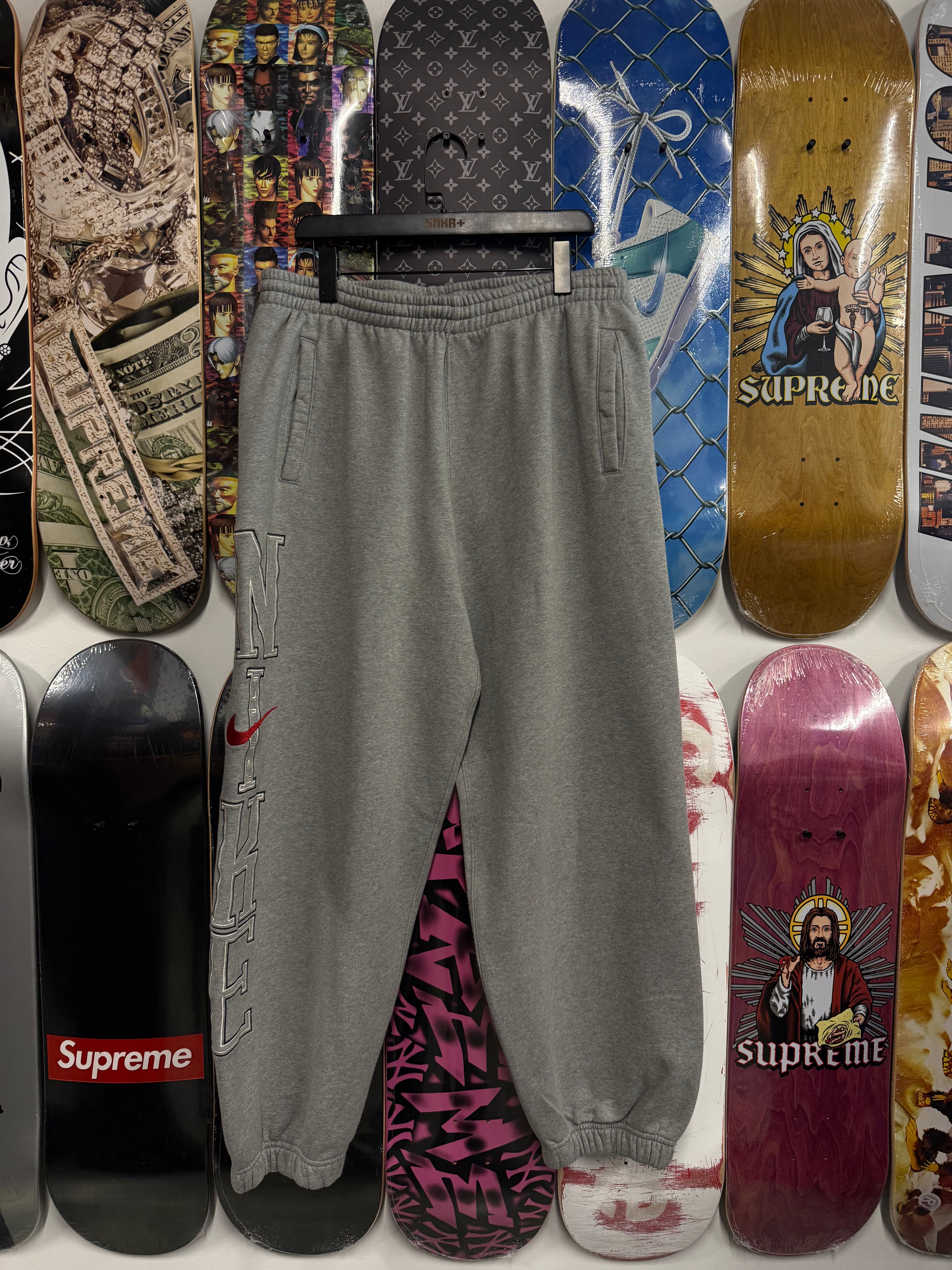 Supreme Nike Sweatpants Heather Grey - Used/Worn