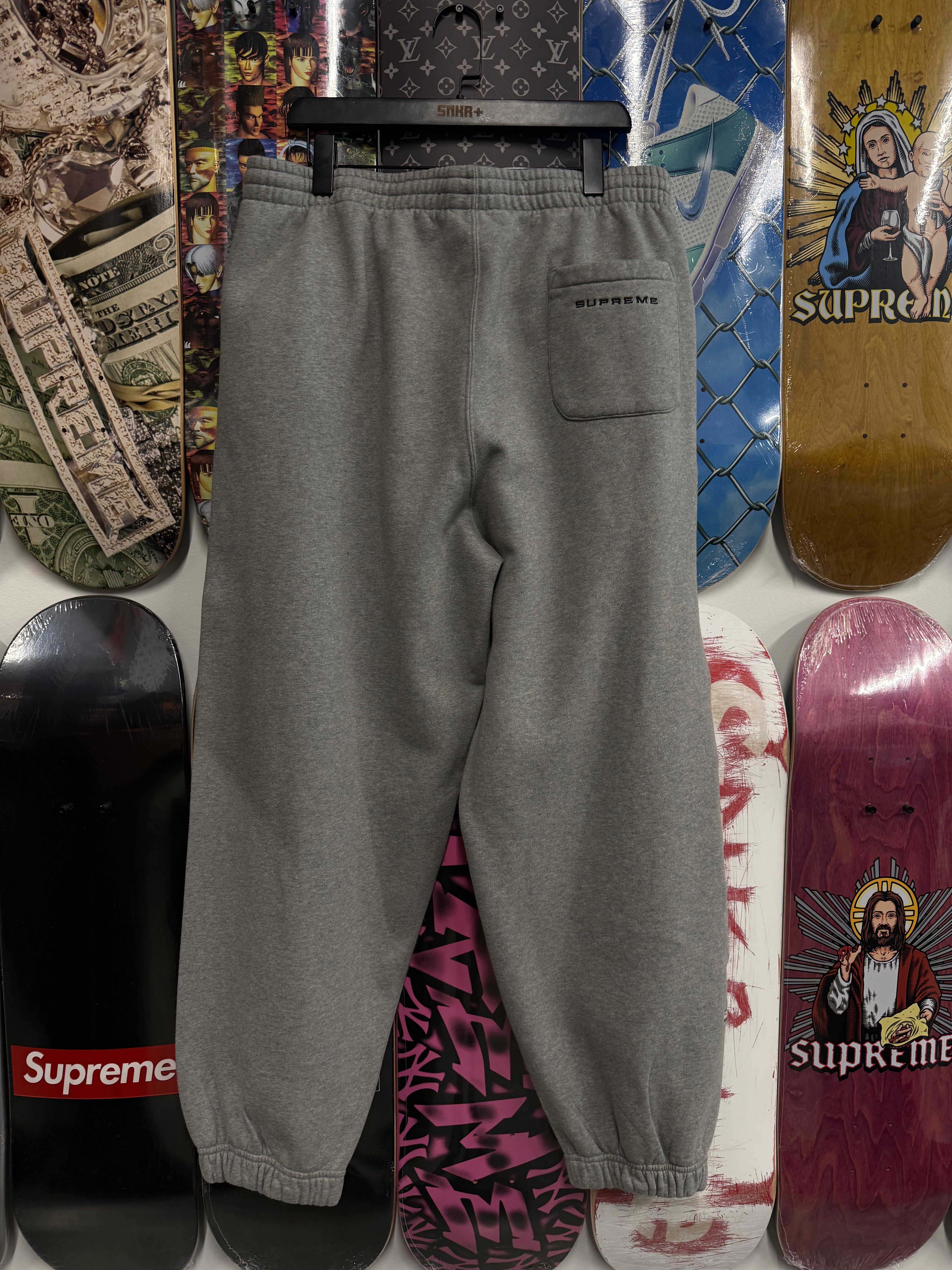 Supreme Nike Sweatpants Heather Grey - Used/Worn