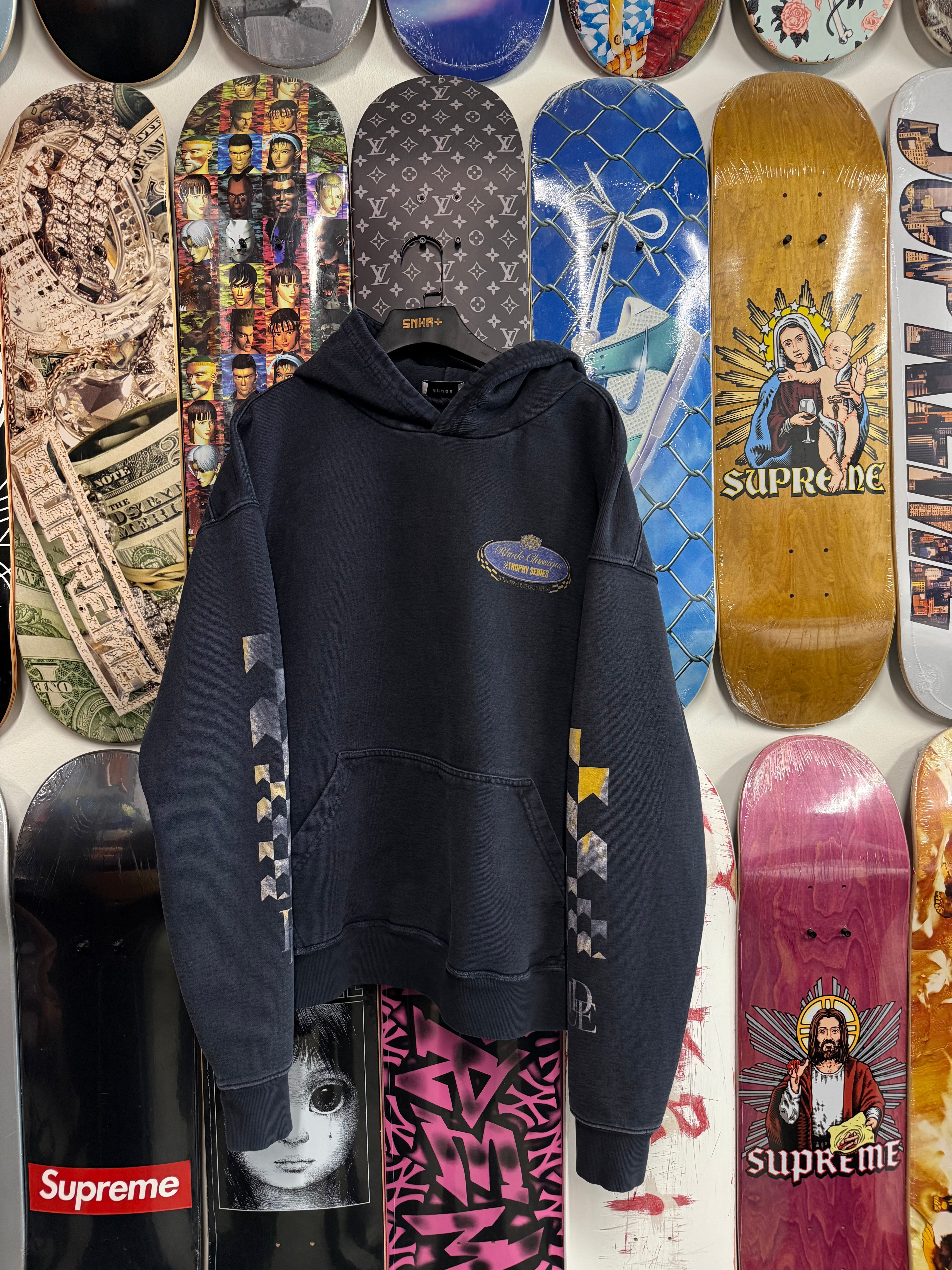 Rhude Trophy Series Hoodie Washed Black - Used/Worn