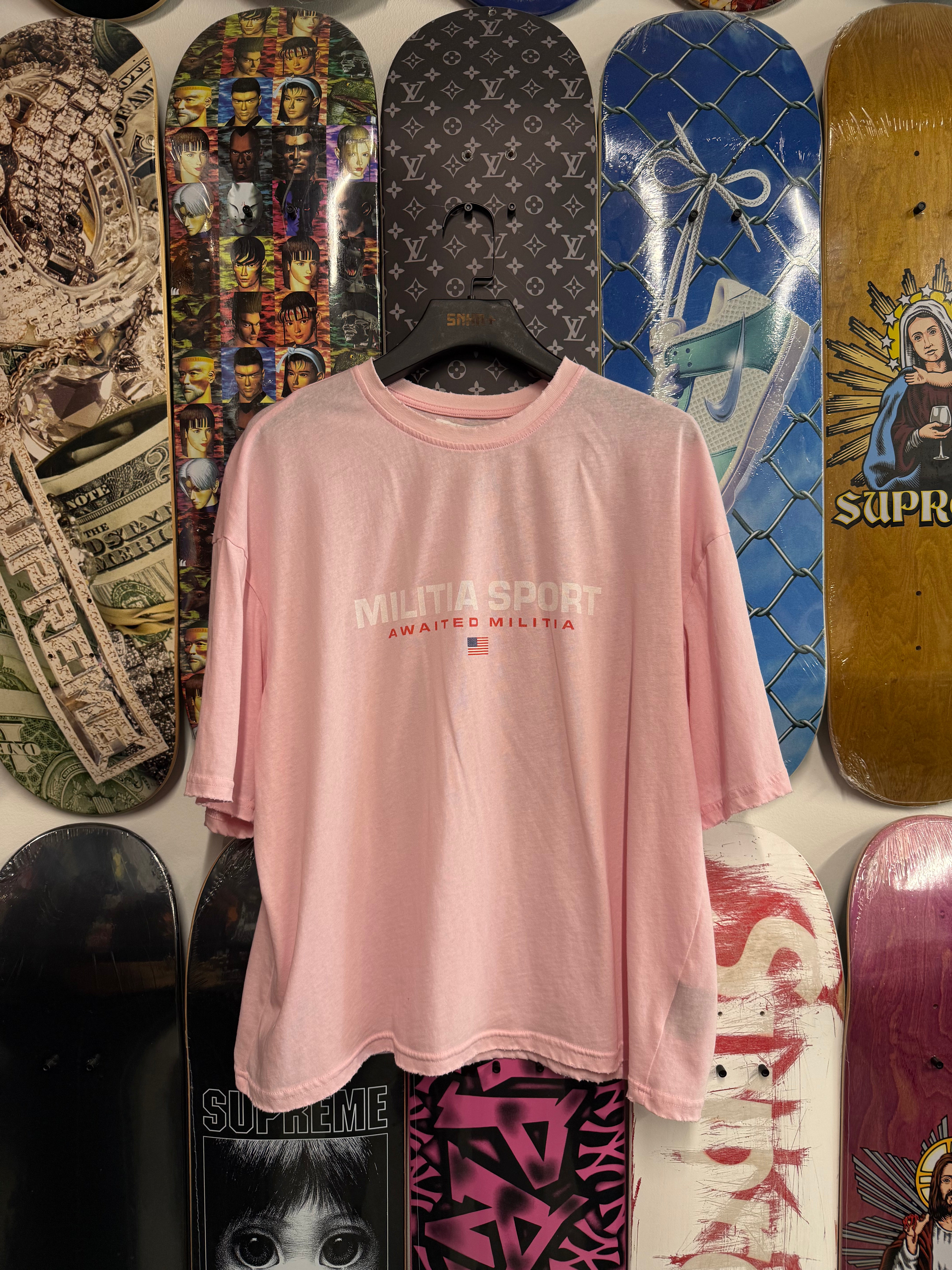 Awaited Militia Sport Tee Pink - Like New
