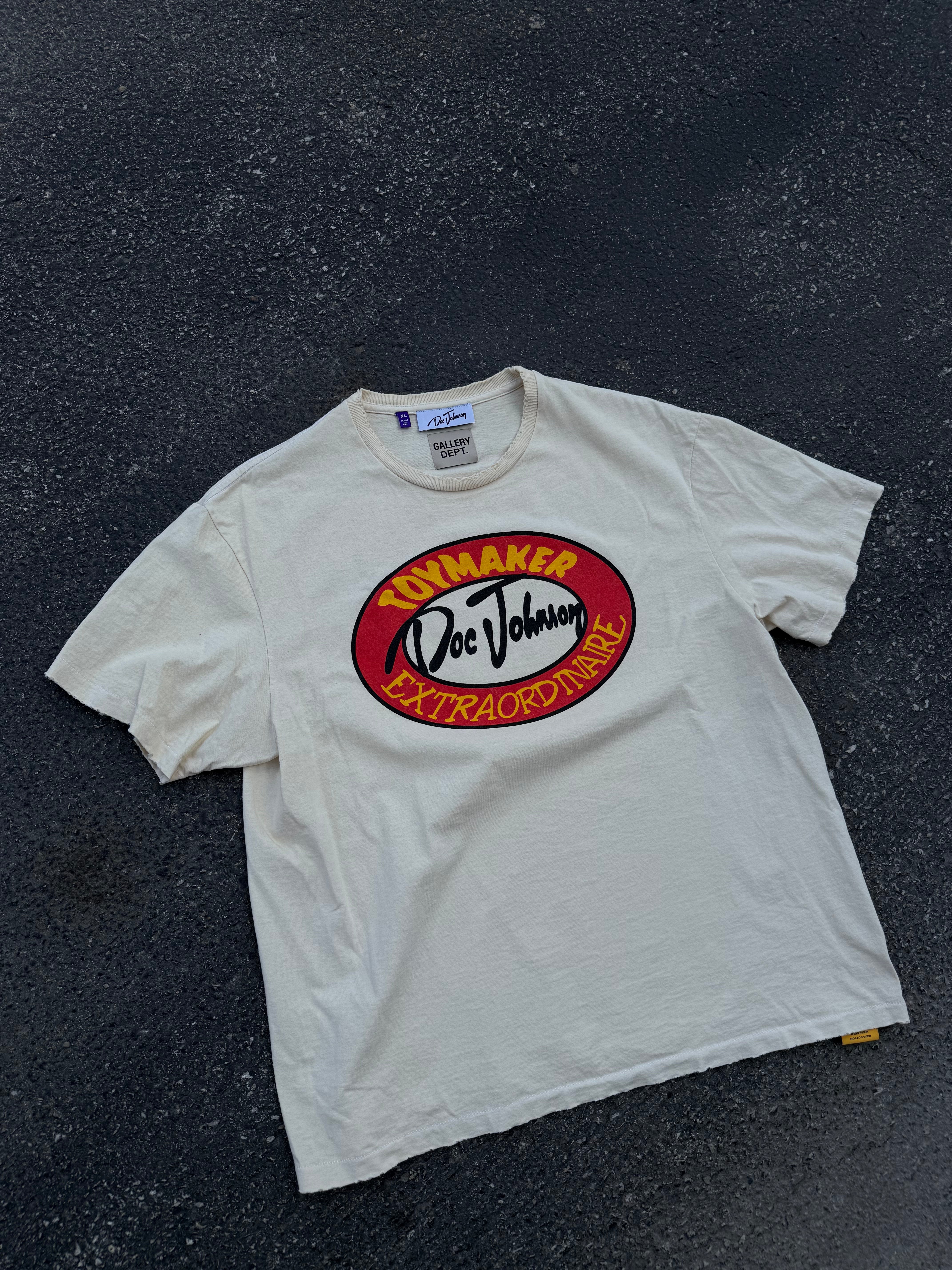 Gallery Dept. Toymaker Doc Johnson Tee Antique White/Cream - Used/Worn