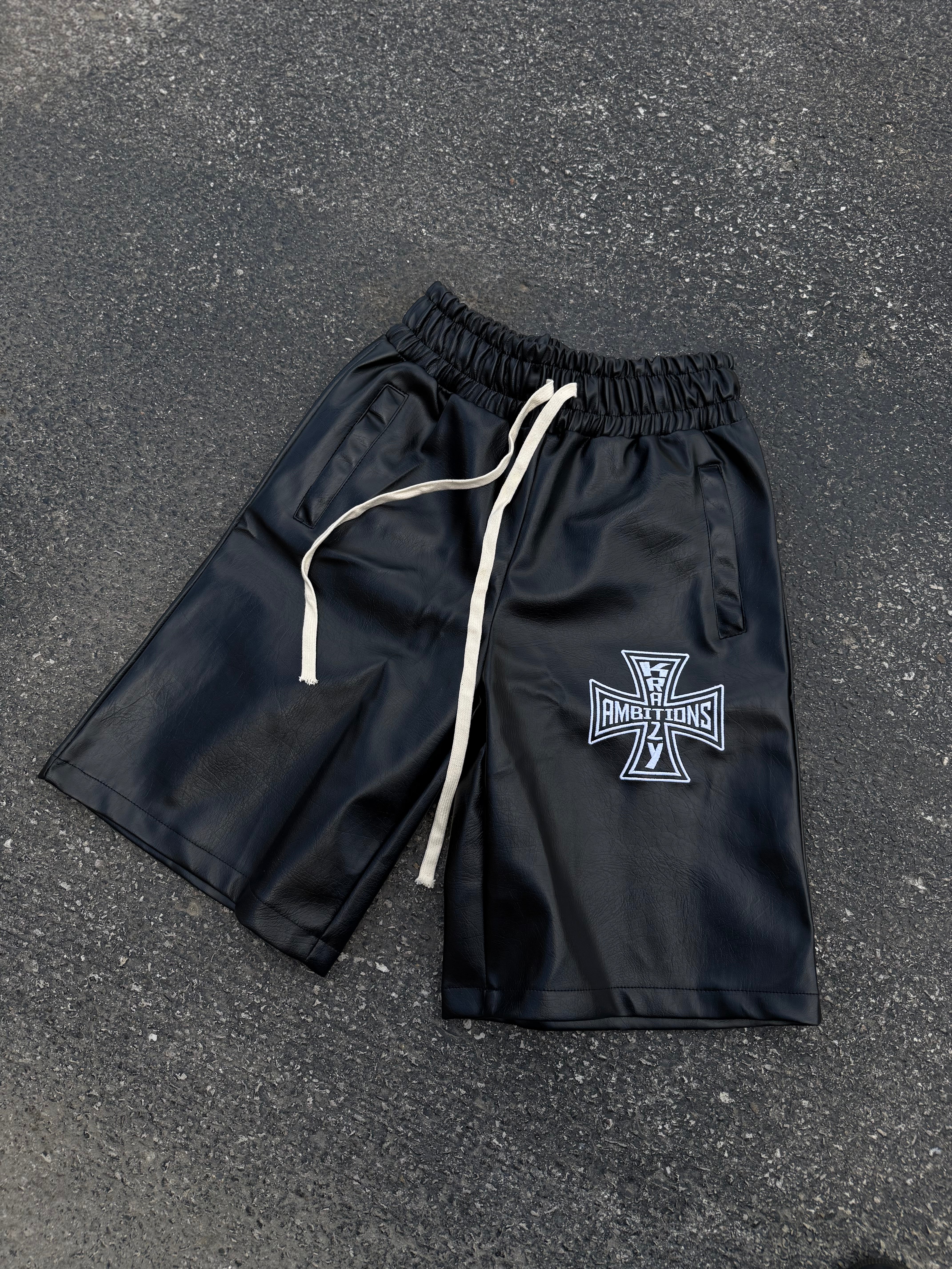 KRAZY AMBITIONS LEATHER SHORTS