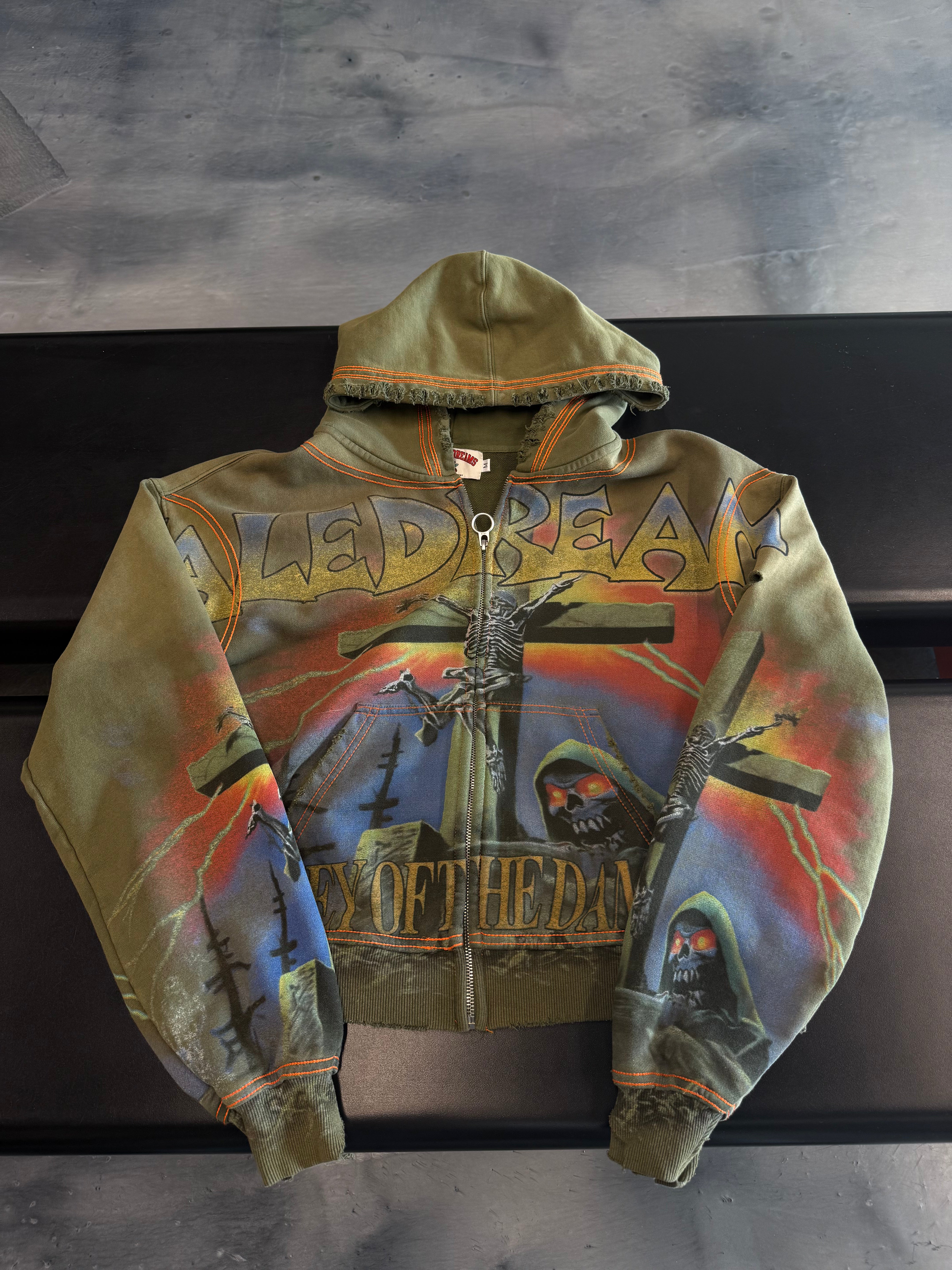 Vale Forever Damned Big Zip Up 'Green' - Used/Worn