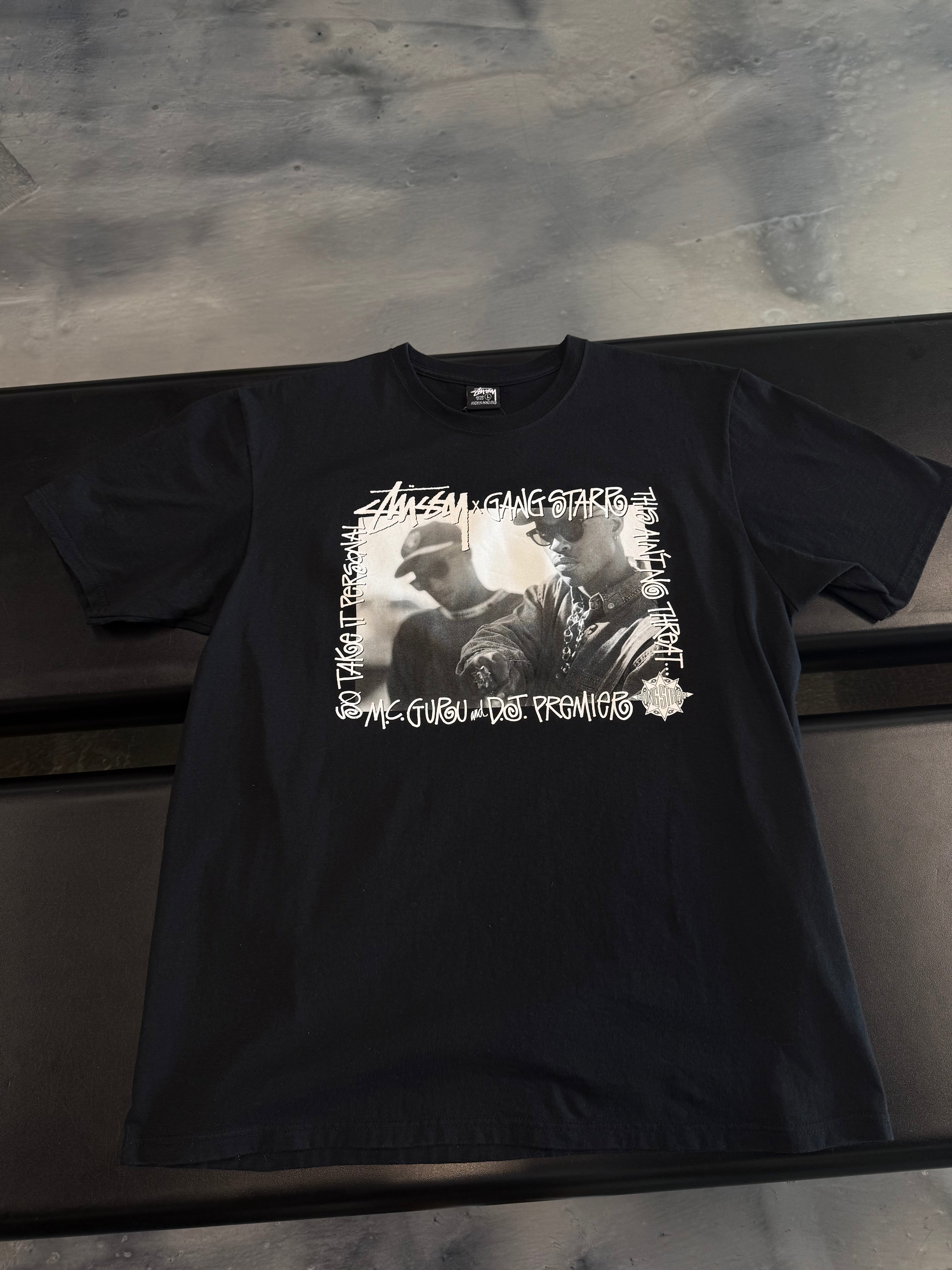 Stussy Gang Starr Take It Personal Tee Black - Used/Worn