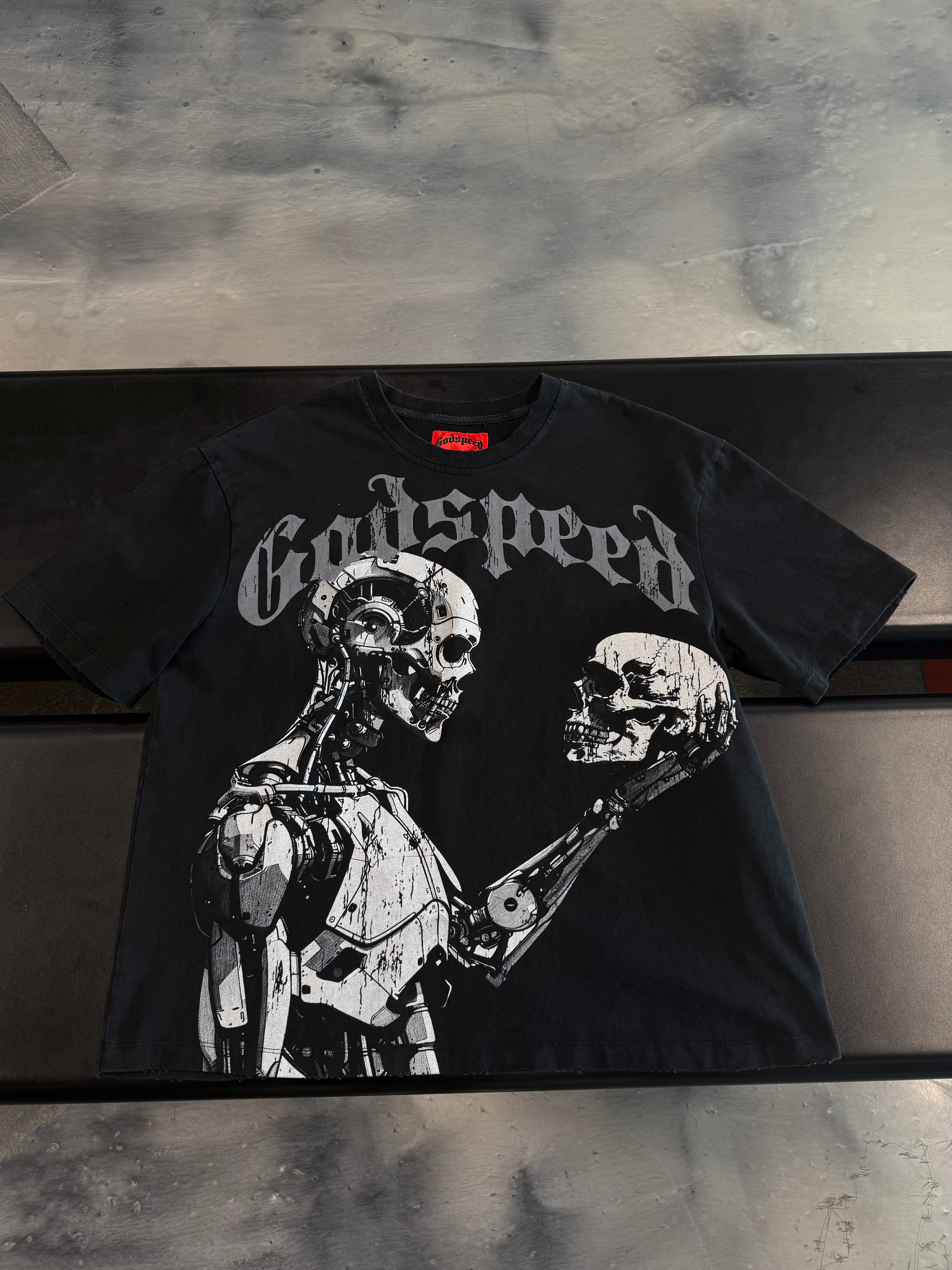 Godspeed Mankind vs AI III T-shirt Black/Grey - Used/Worn