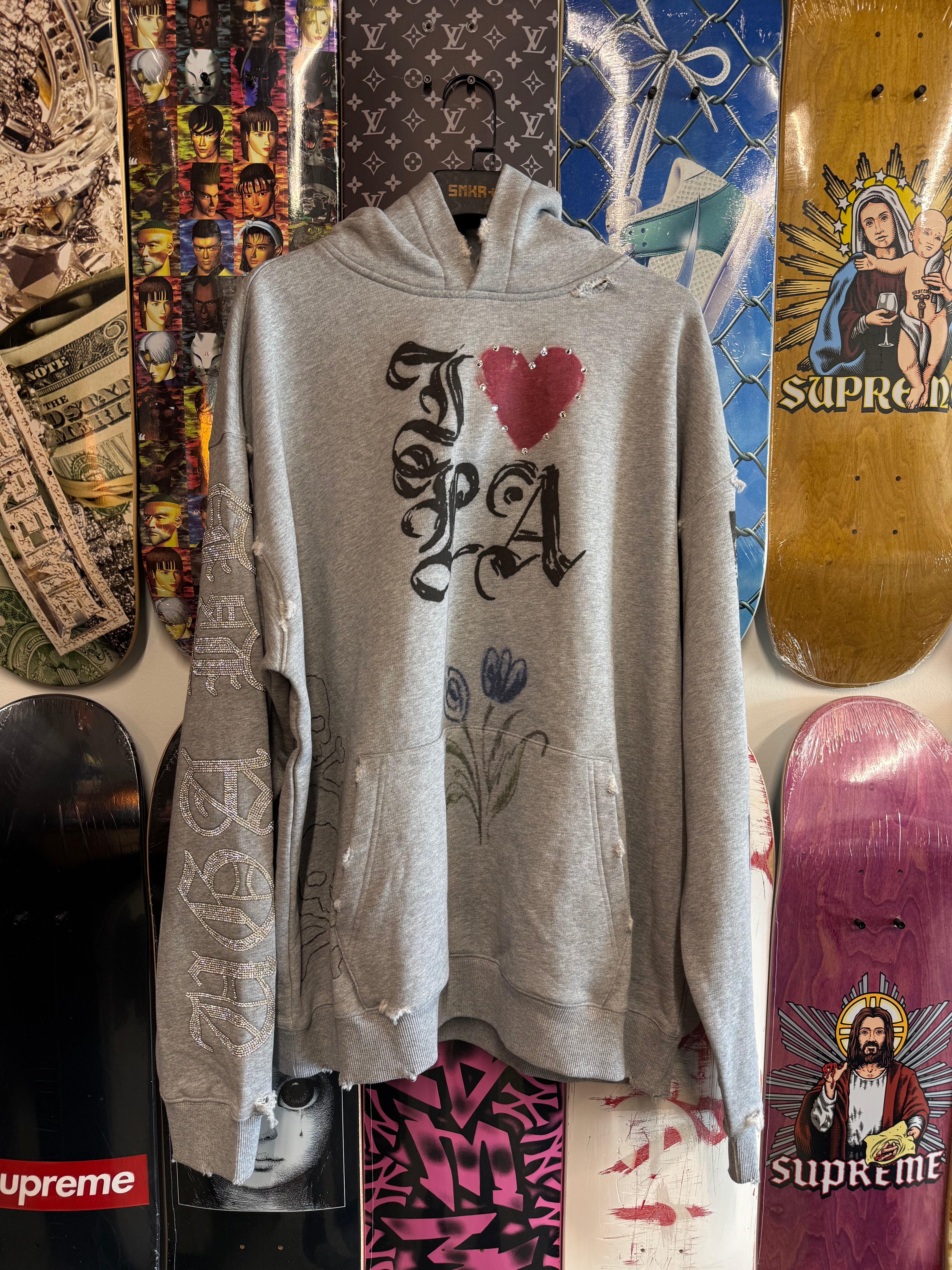 AMIS ET FLEURS "I LOVE LA" Hoodie