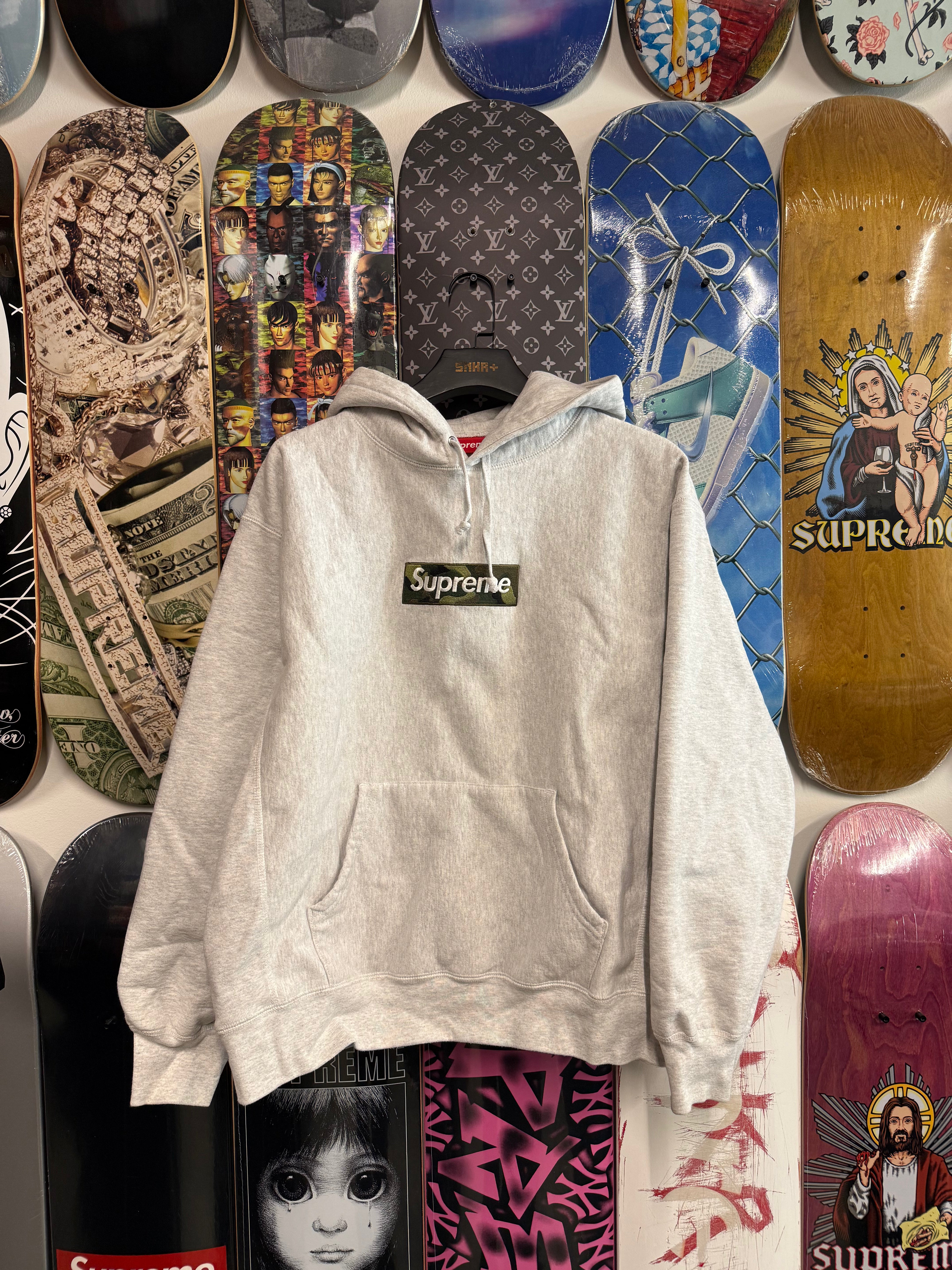 Supreme Box Logo Hooded Sweatshirt (FW23) Ash Grey - Used/Worn