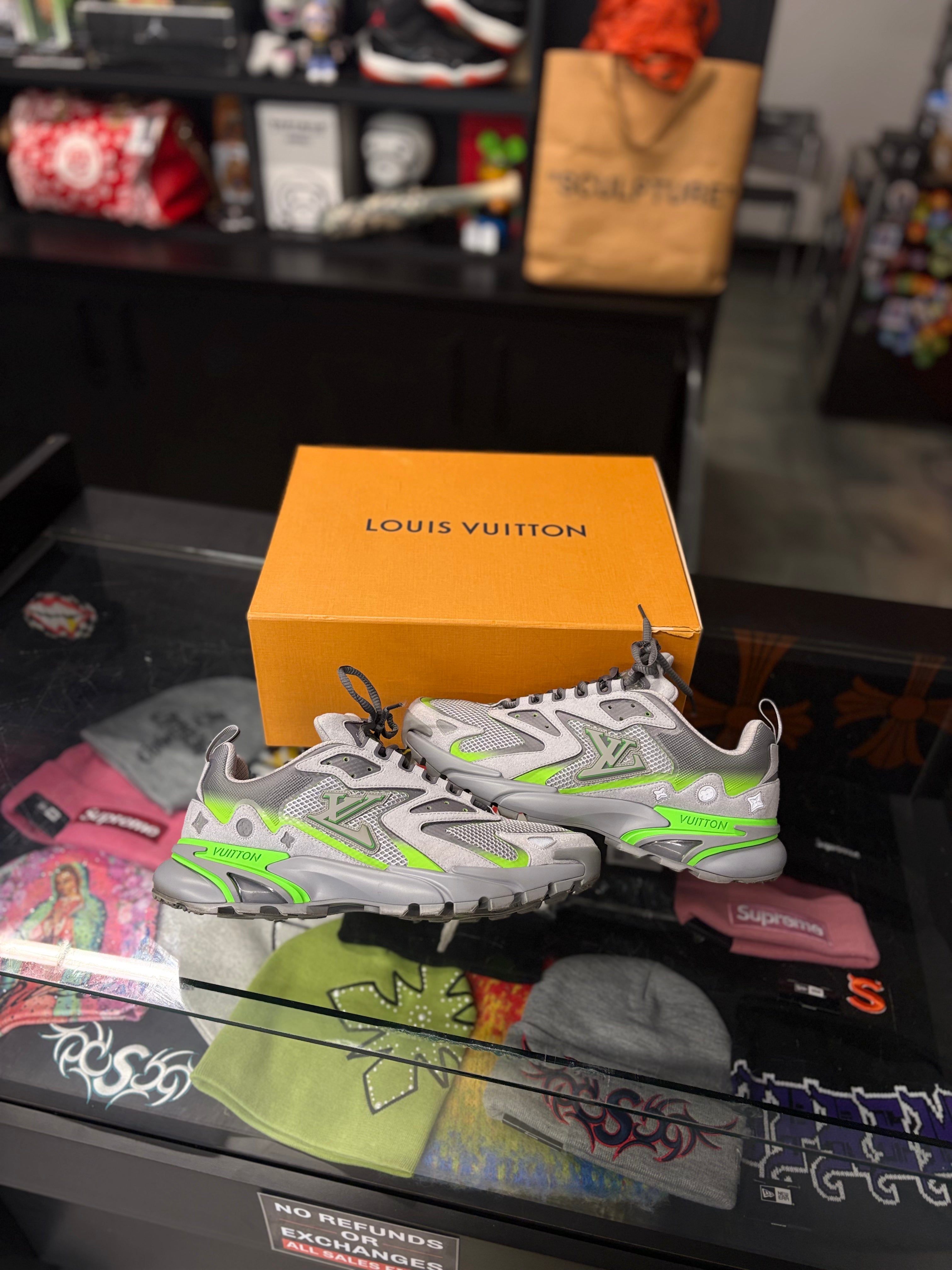 Louis Vuitton Runner Tatic Sneakers Grey Neon Green - Used/Worn