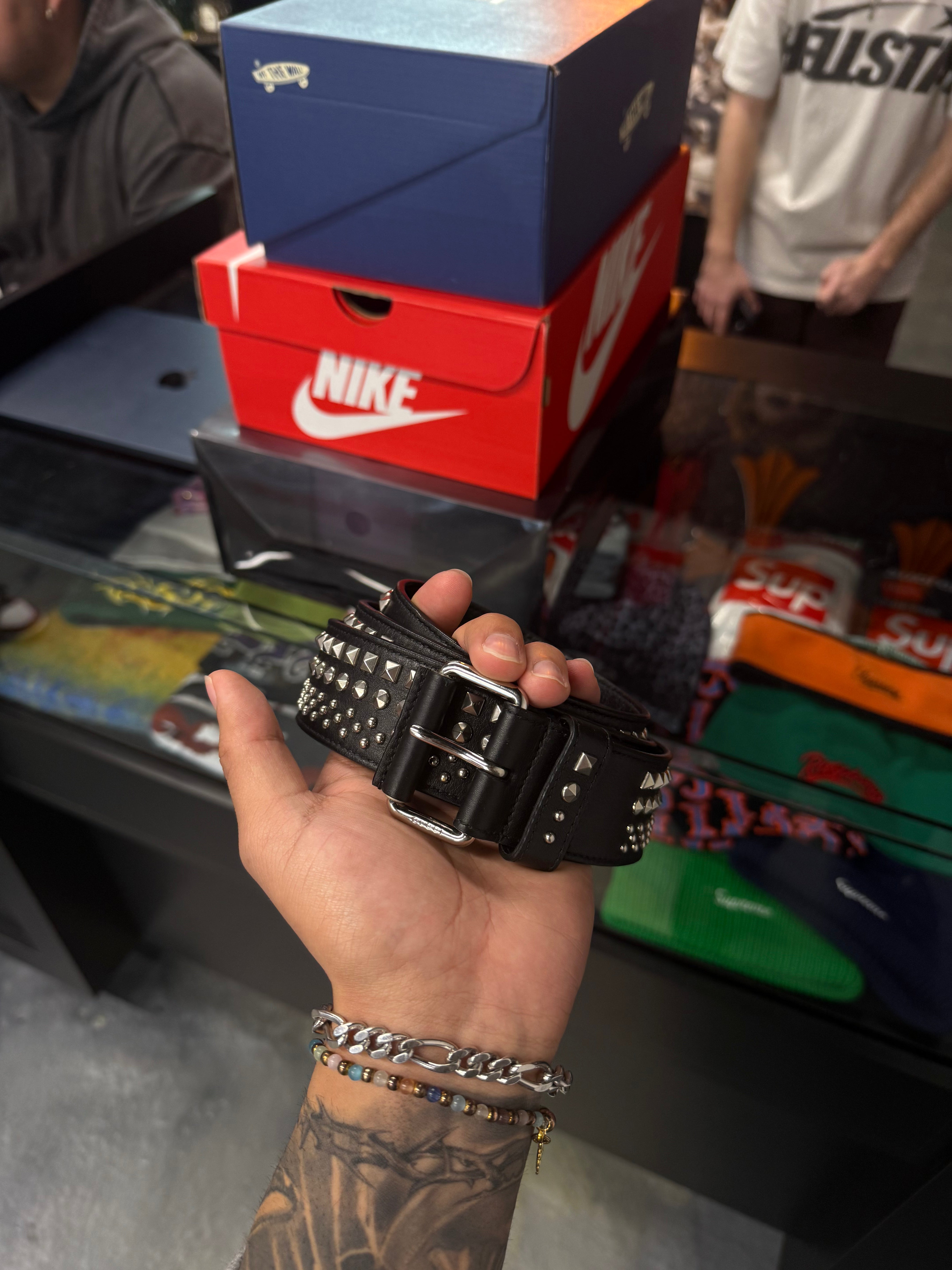 Gucci Studded Leather Belt - Used/Worn