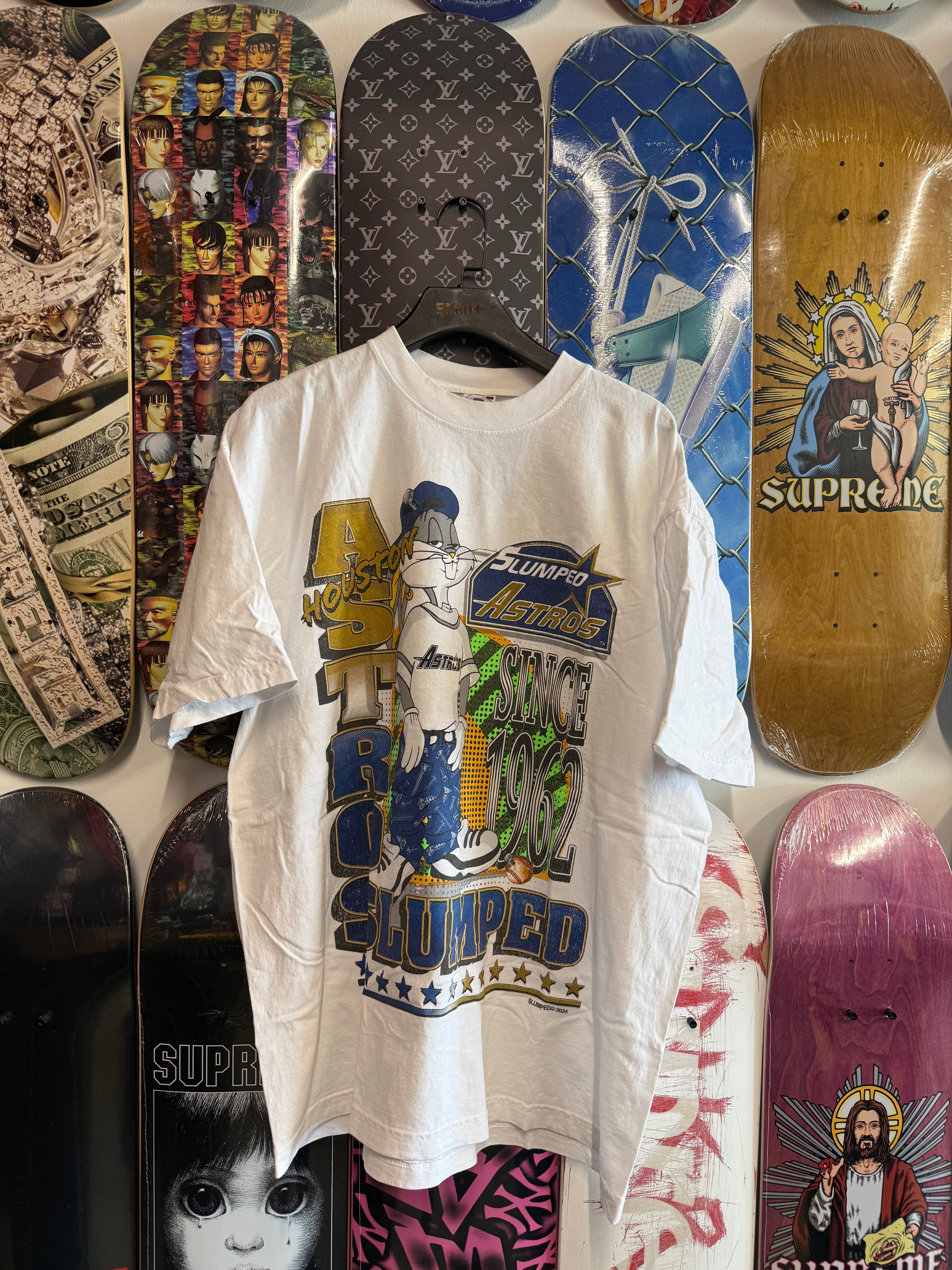 Slumped Boyz Astros T-Shirt White - Used/Worn