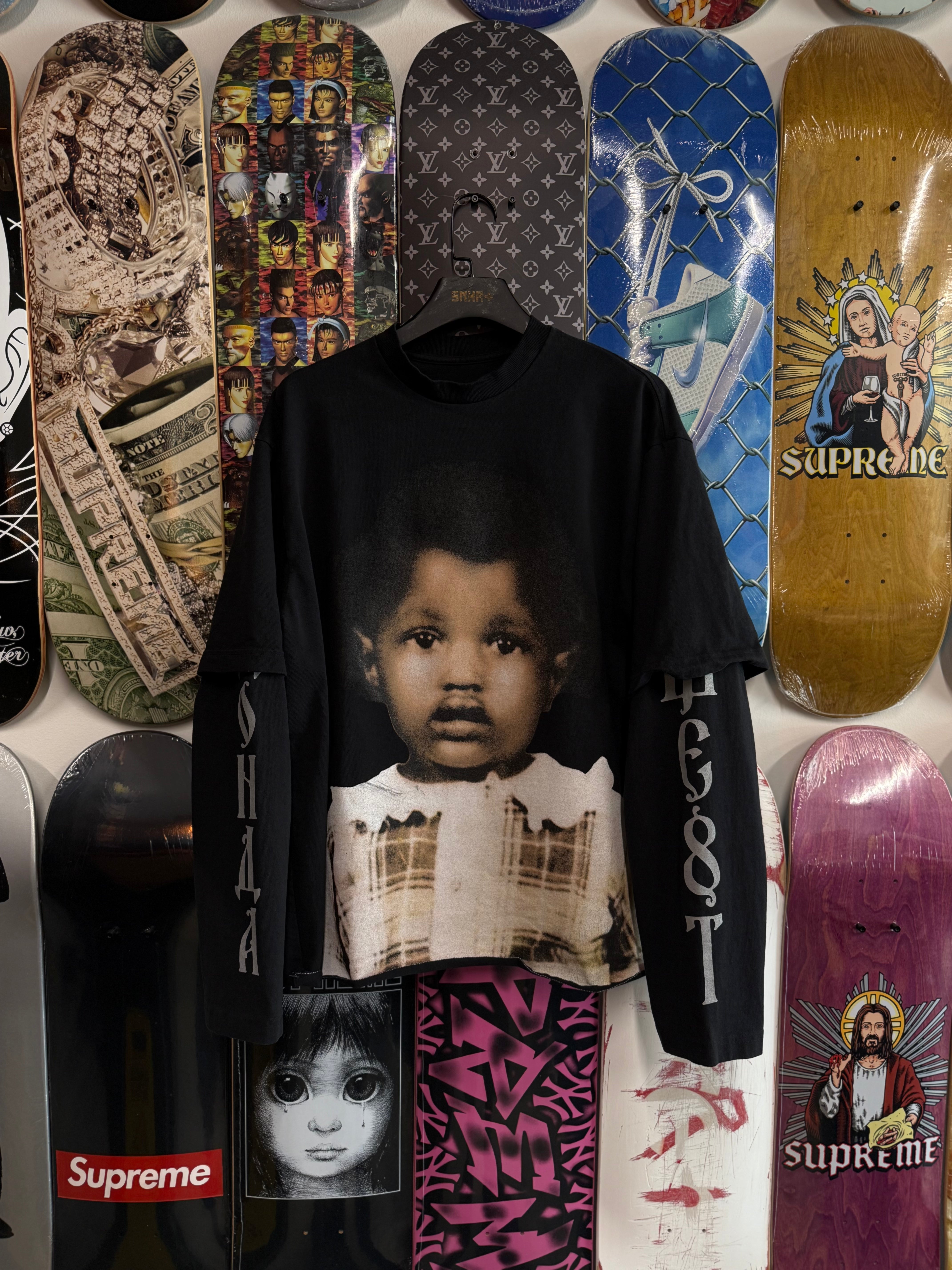 Kanye West Donda Chicago Listening Event House Layered Longsleeve Black - Used/Worn
