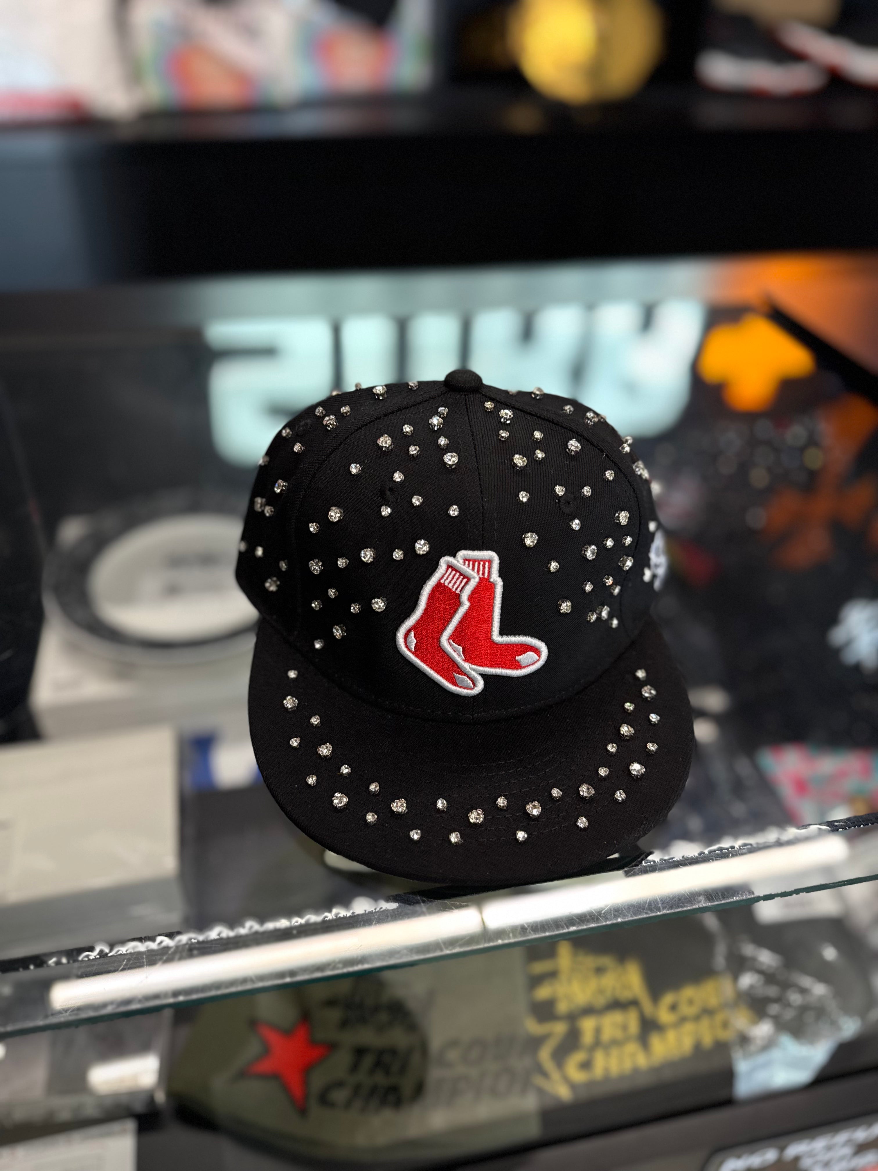 Kitted Diamond Snapback Red Sox Black