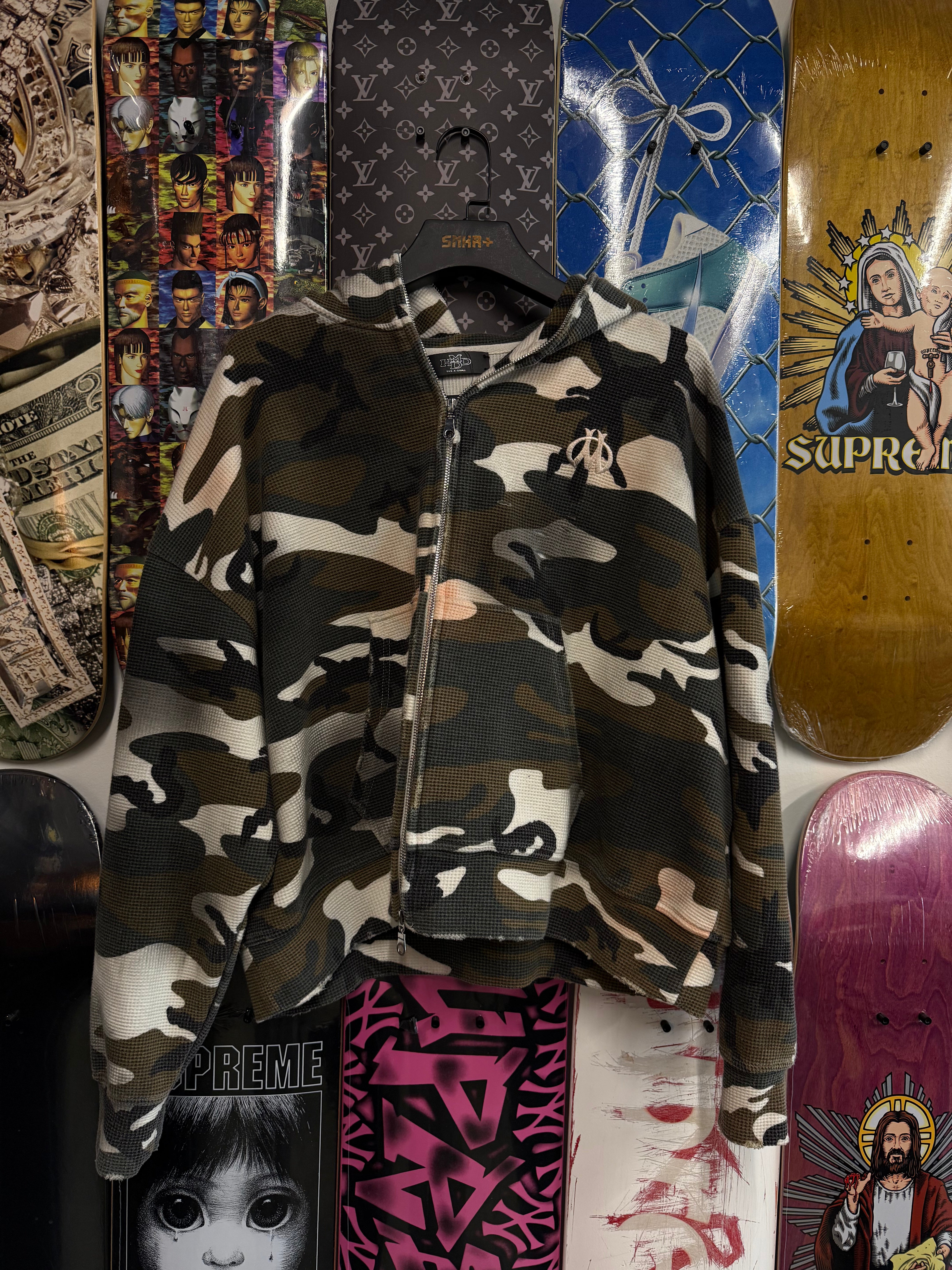 HMDD Camo Thermal Full Zip Hoodie - Used/Worn