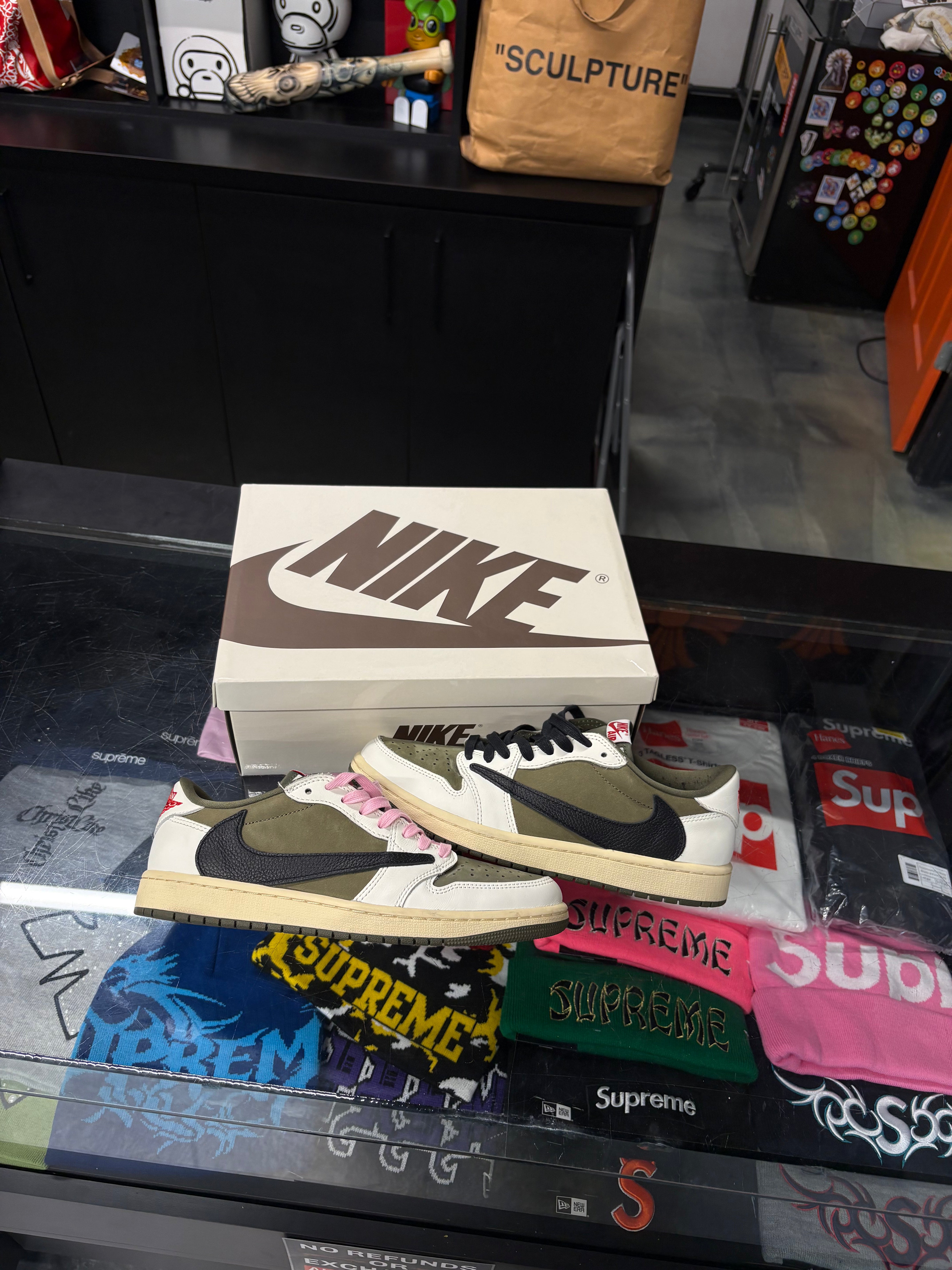 Jordan 1 Retro Low OG SP Travis Scott Medium Olive - Used/Worn