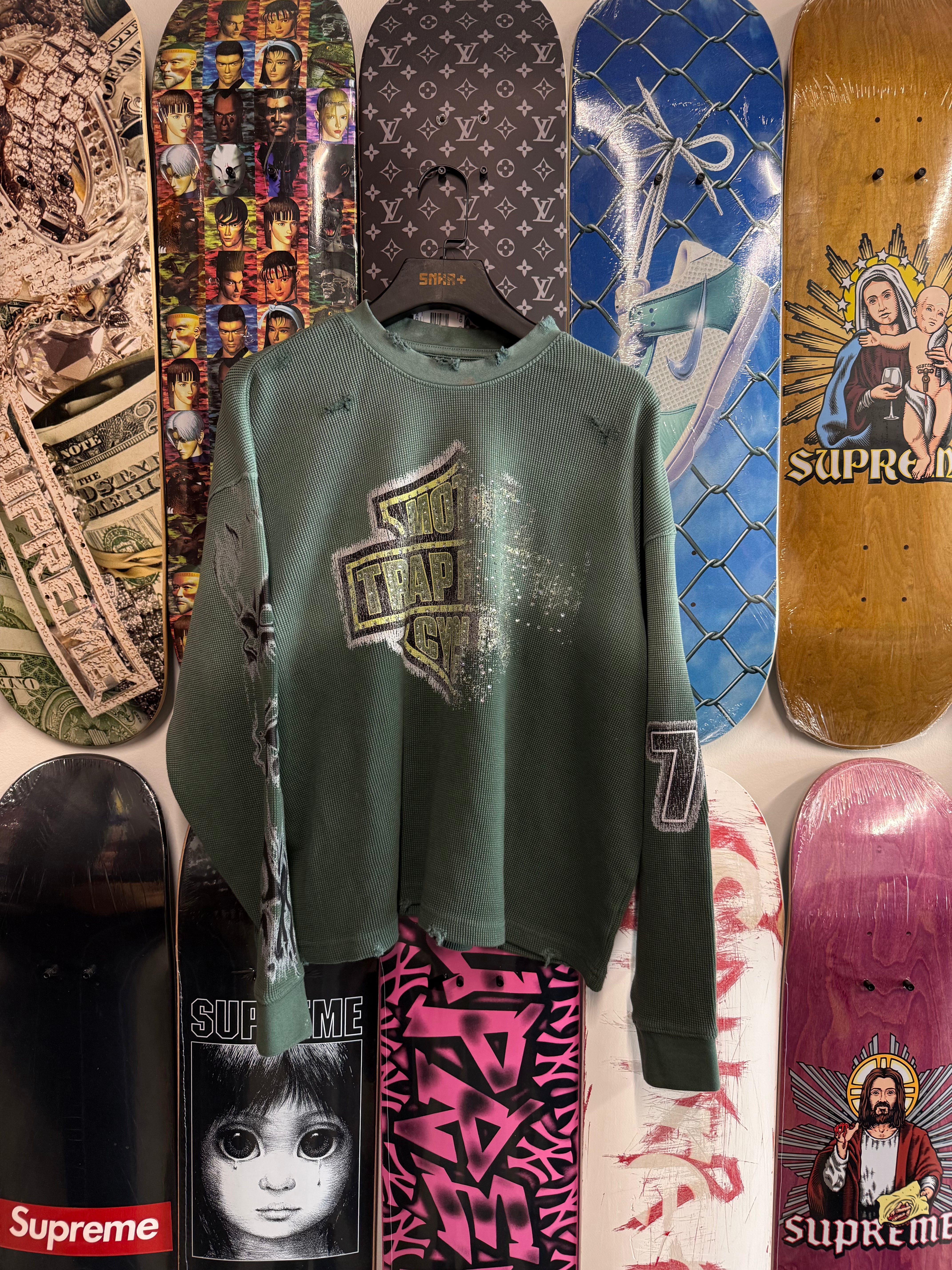 TRAP FRESH HARLEY GREEN THERMAL LONG SLEEVE