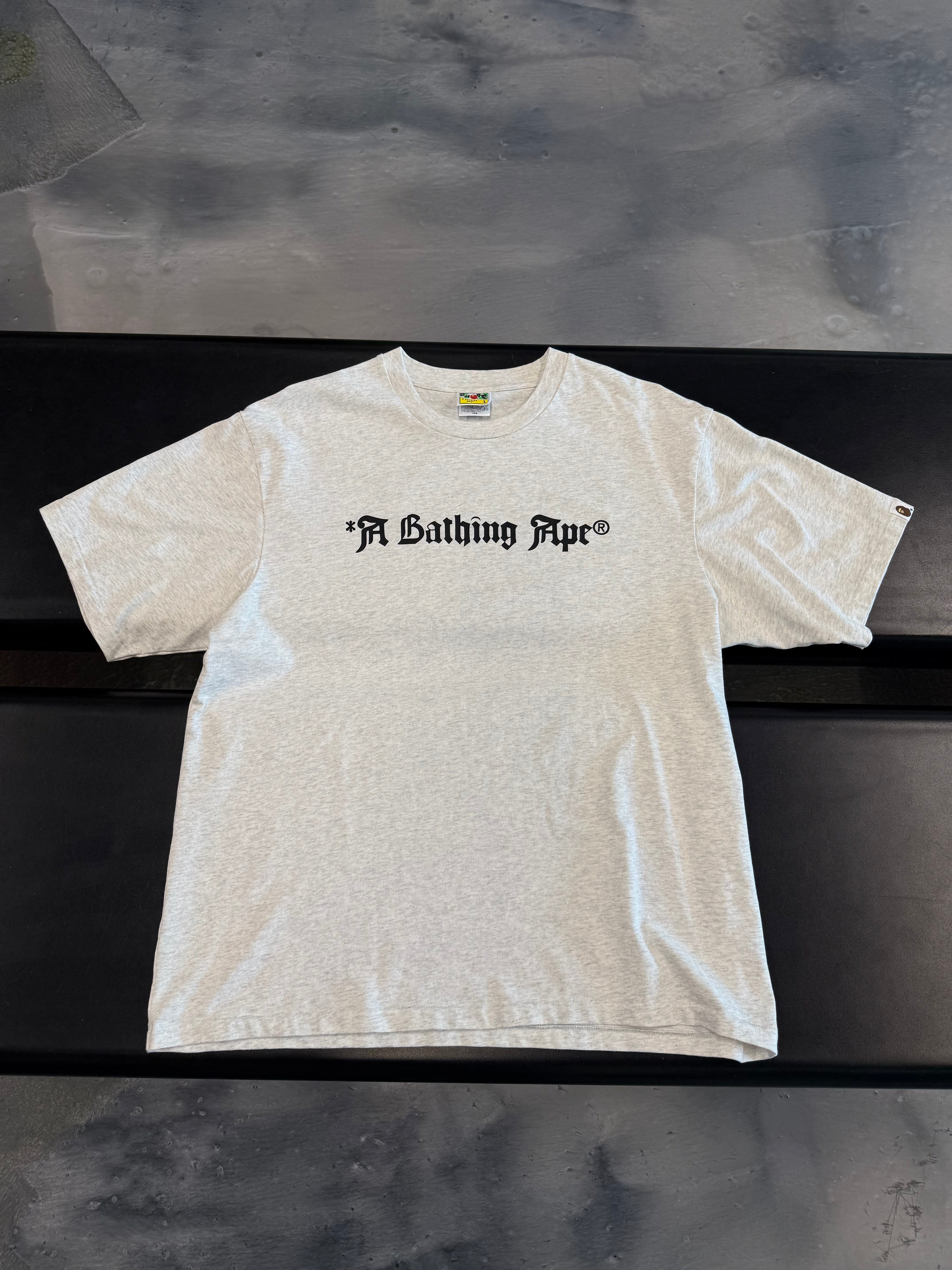 A Bathing Ape Logo Tee Grey - Used/Worn
