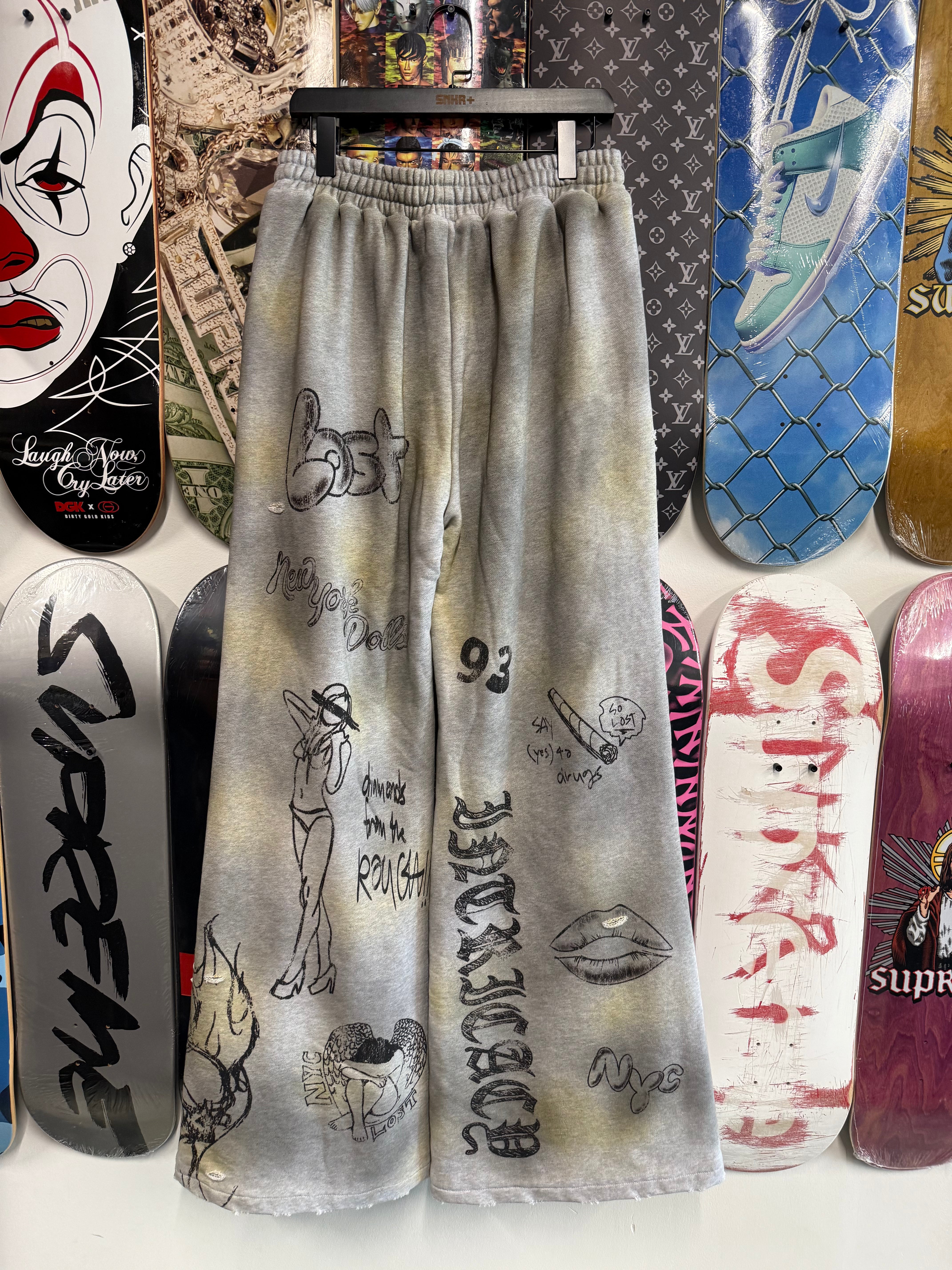LOST INTRICACY TATTOO SWEATPANTS GREY