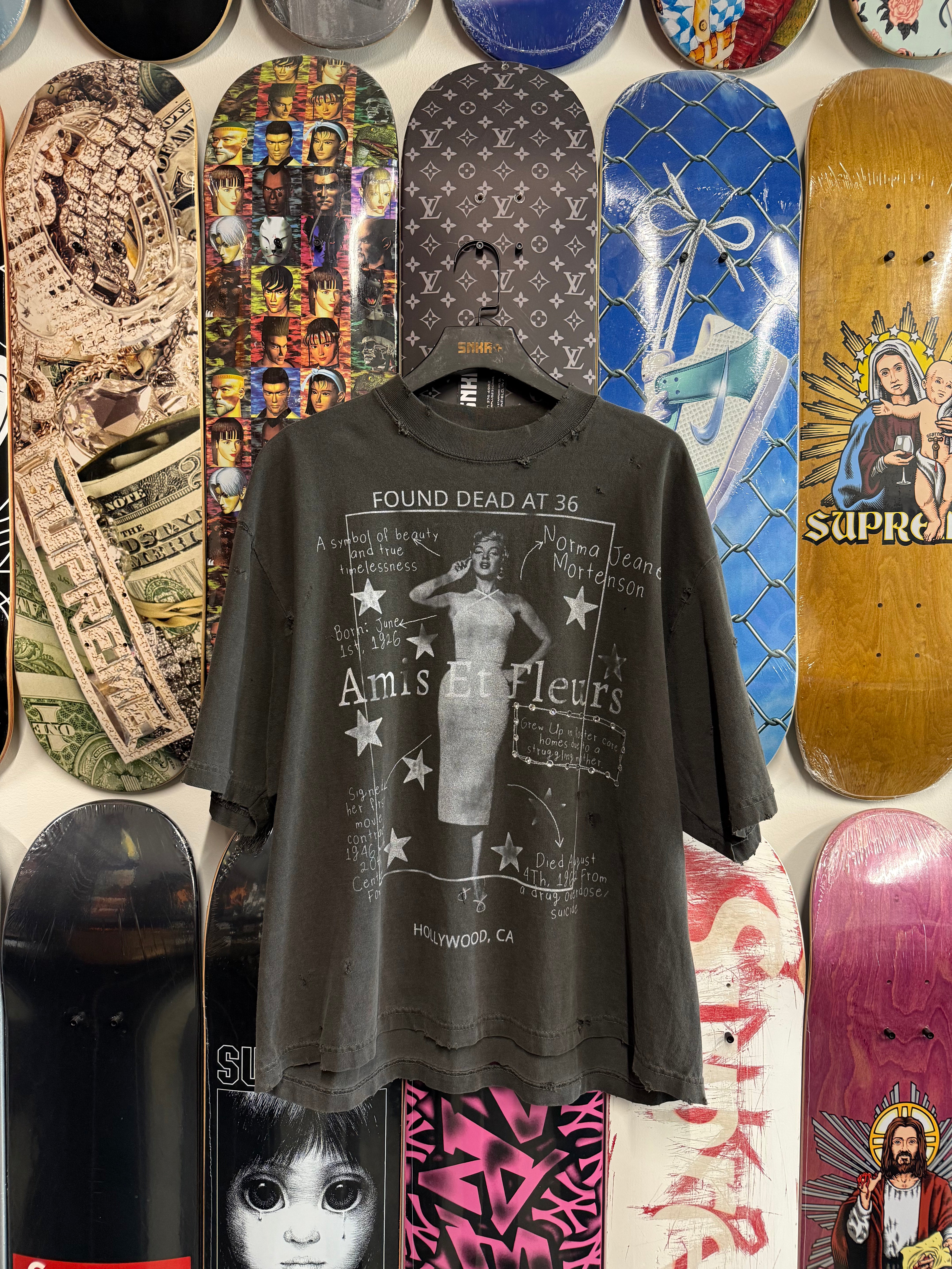 AMIS ET FLEURS BLACK MONROE TEE