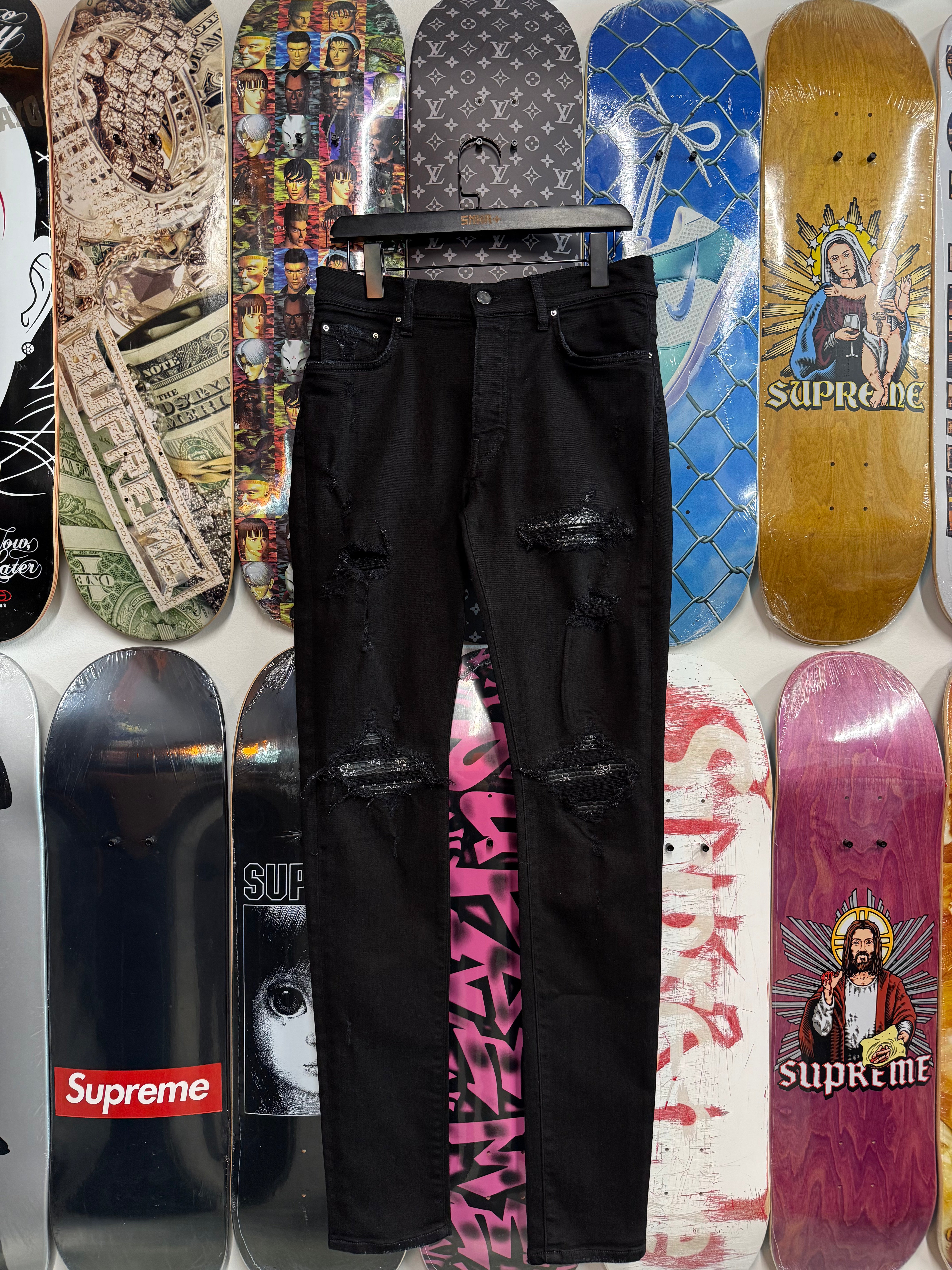 AMIRI MX1 Bandana Jeans Black - Used/Worn