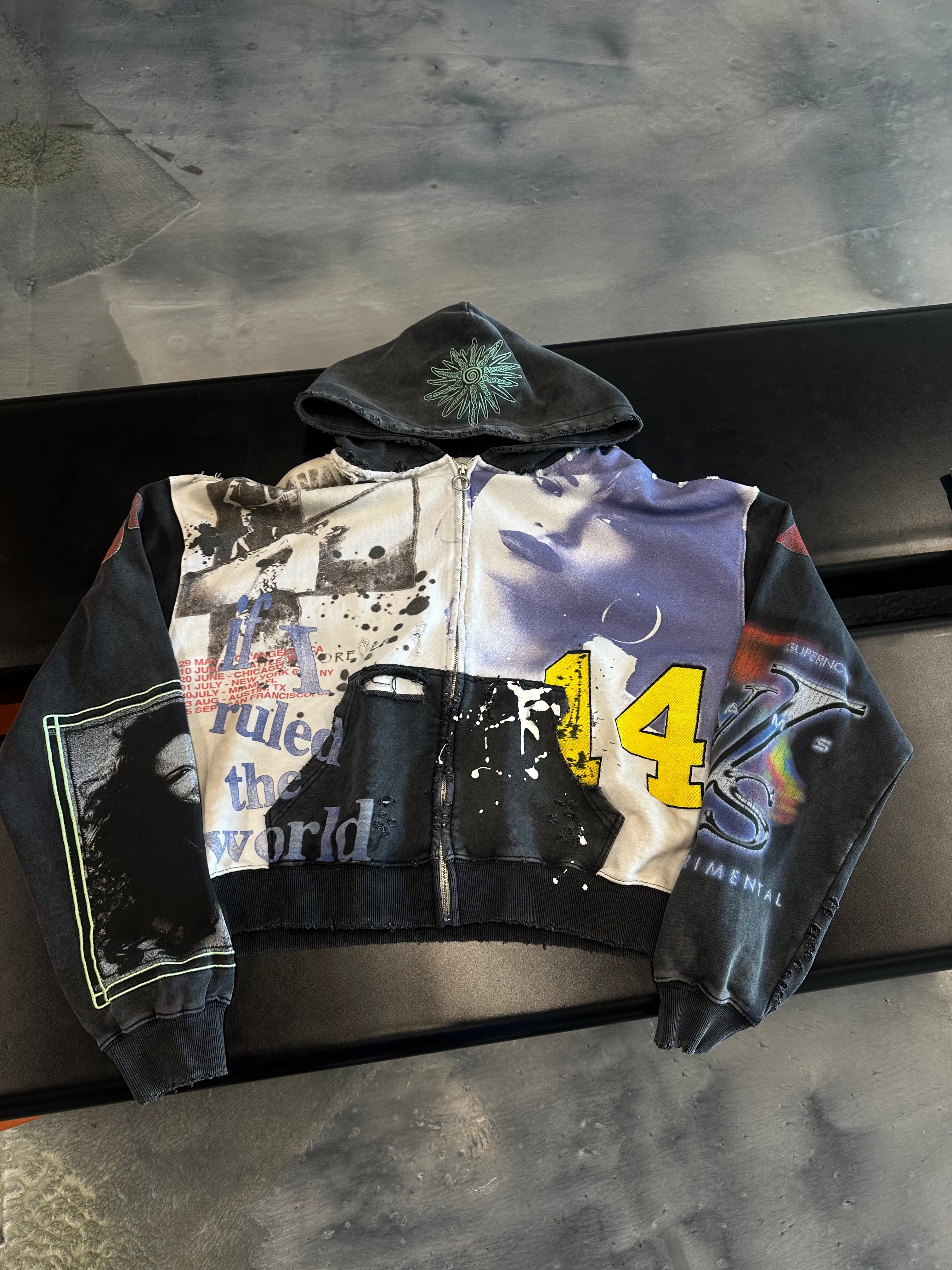 VALE FOREVER NOISE ZIP UP HOODIE BLACK - Like New