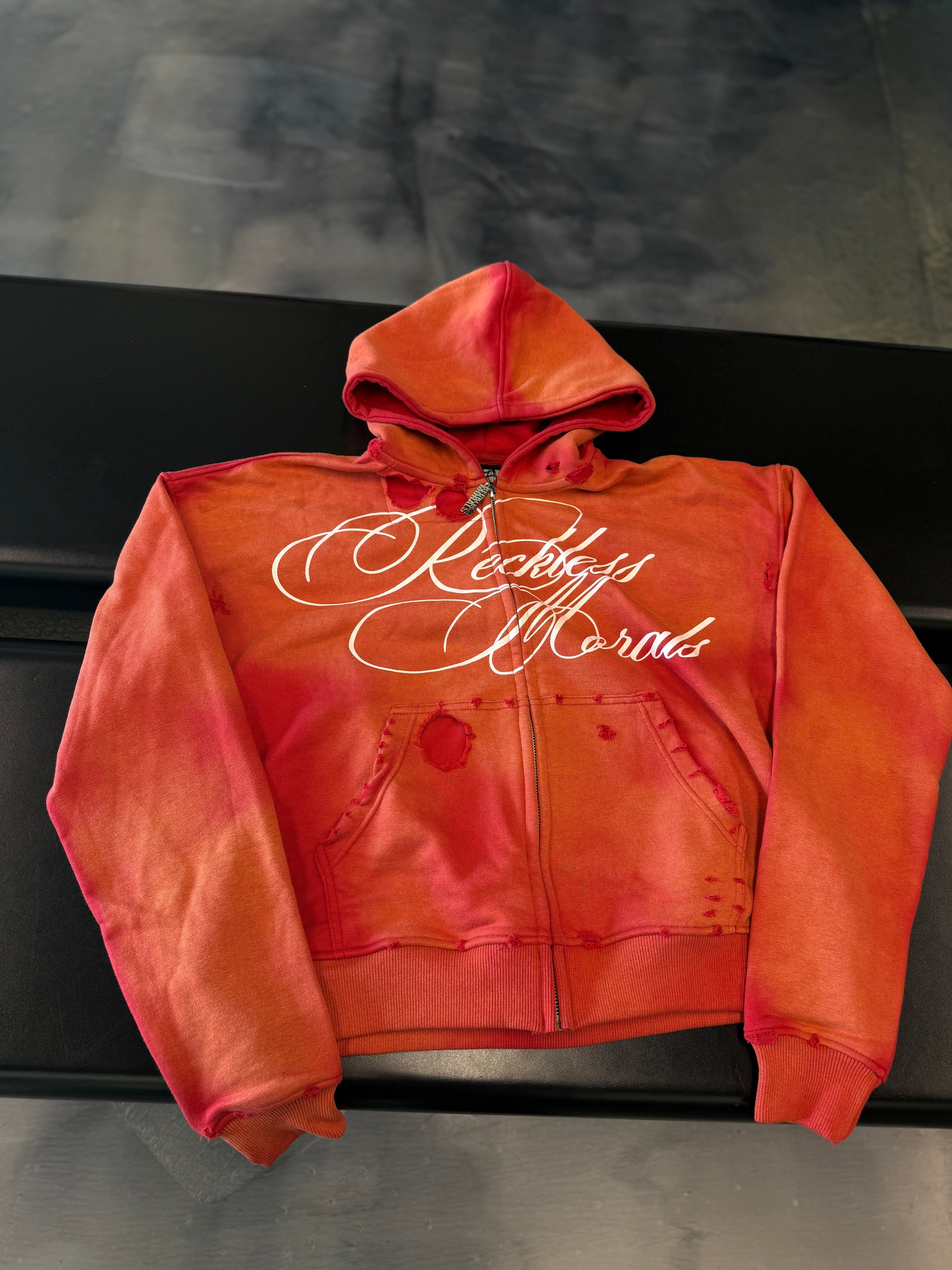 Reckless Morals Zip-Up Red