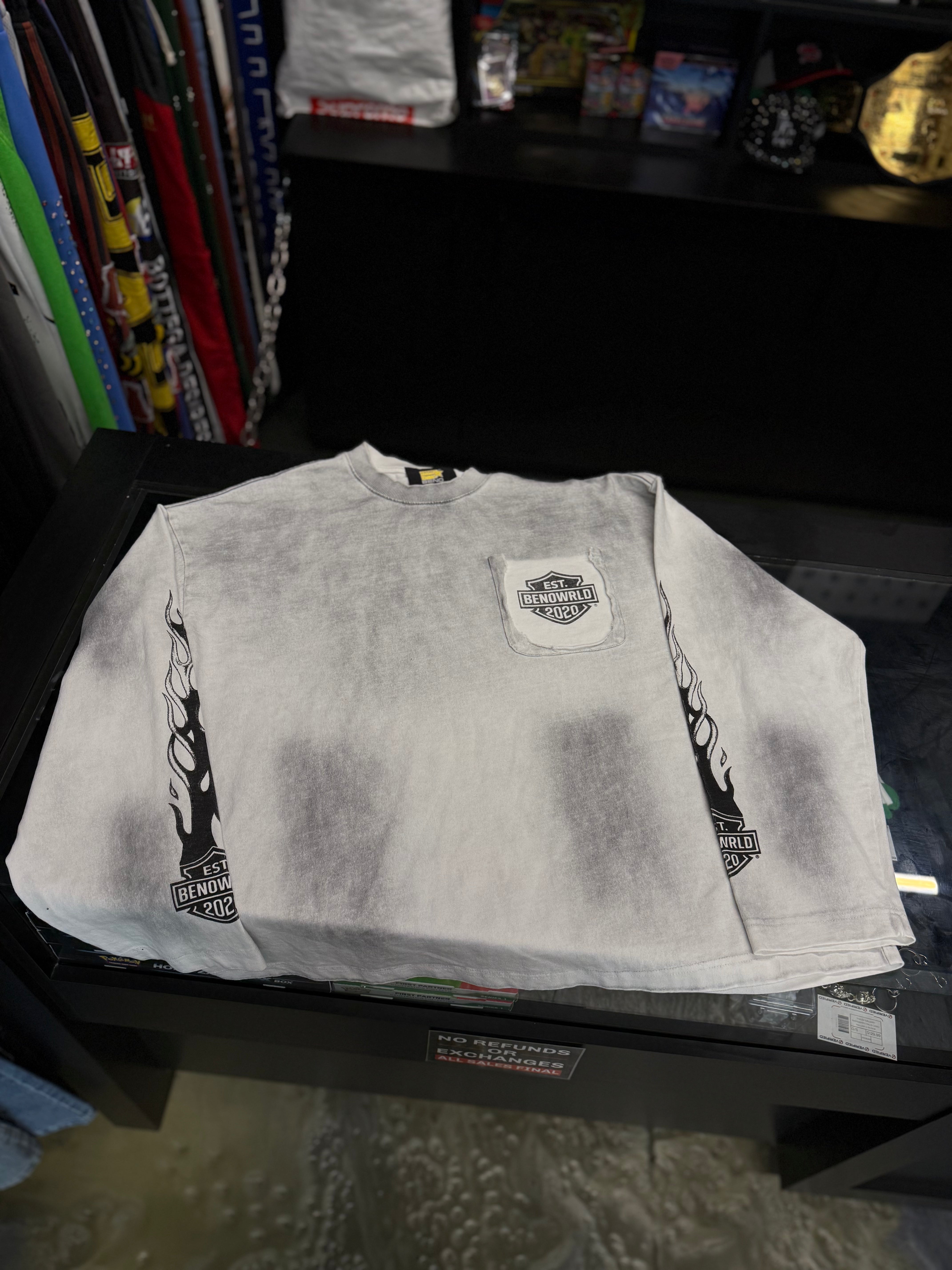 BENO WRLD HARLEY WHITE LONG SLEEVE