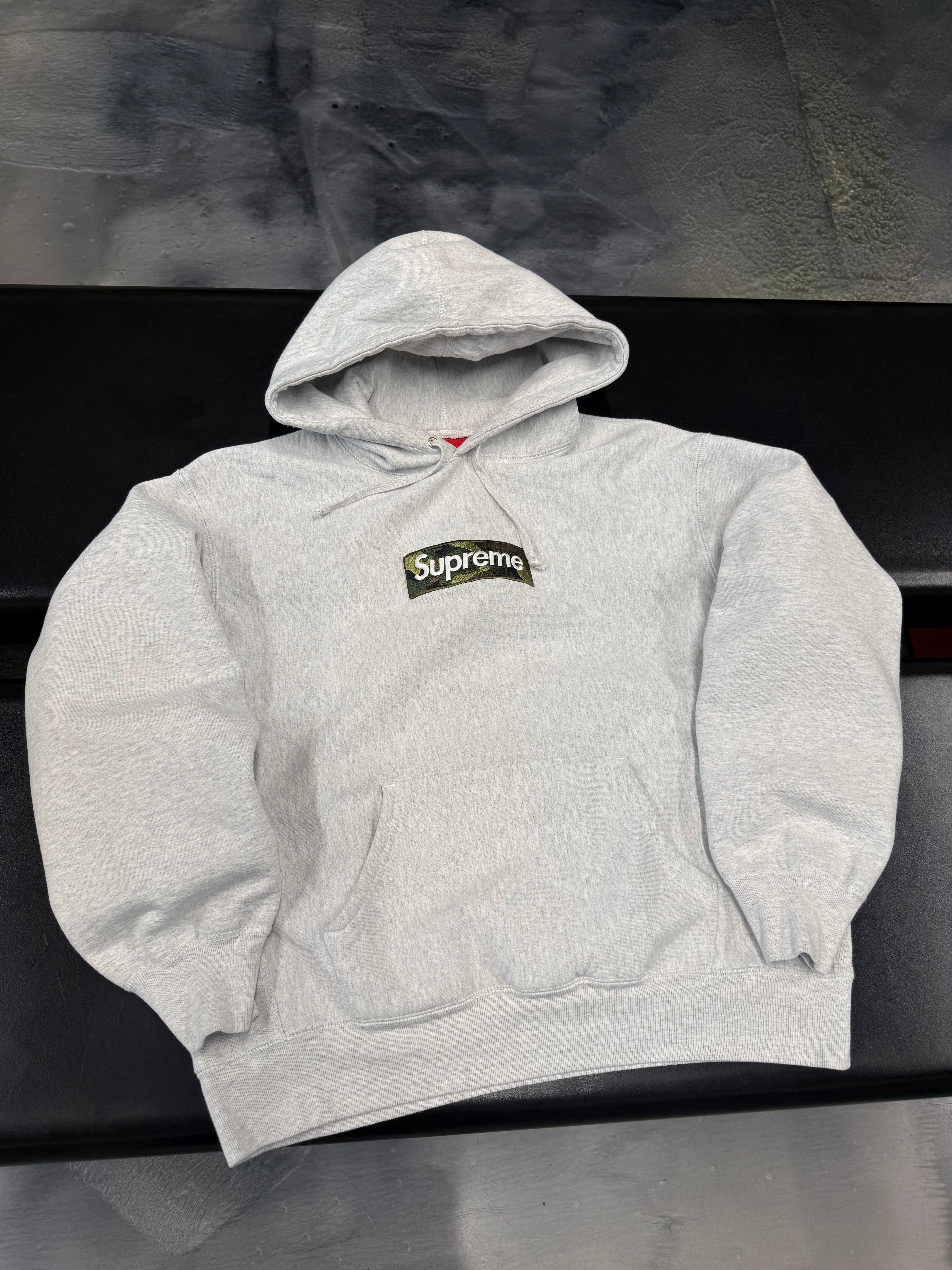 Supreme Box Logo Hooded Sweatshirt (FW23) Ash Grey - Used/Worn