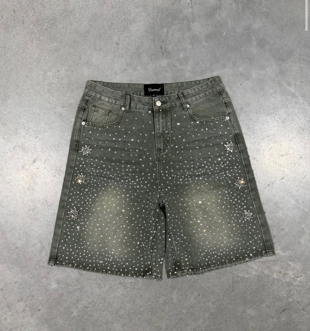 FRATERNAL WASHED OLIVE ASTRO JORTS