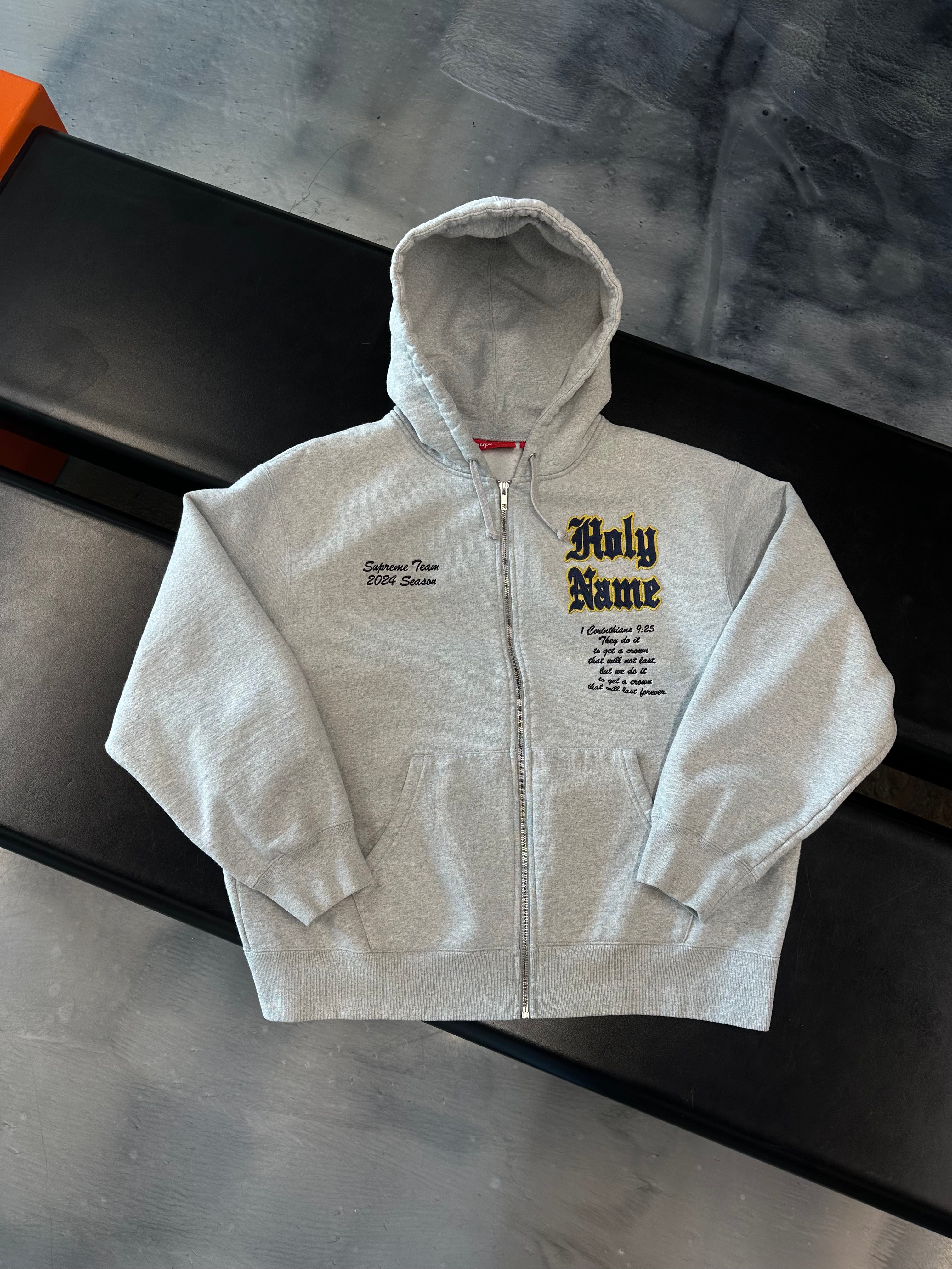 Supreme Salvation Zip Up Hooded Sweatshirt