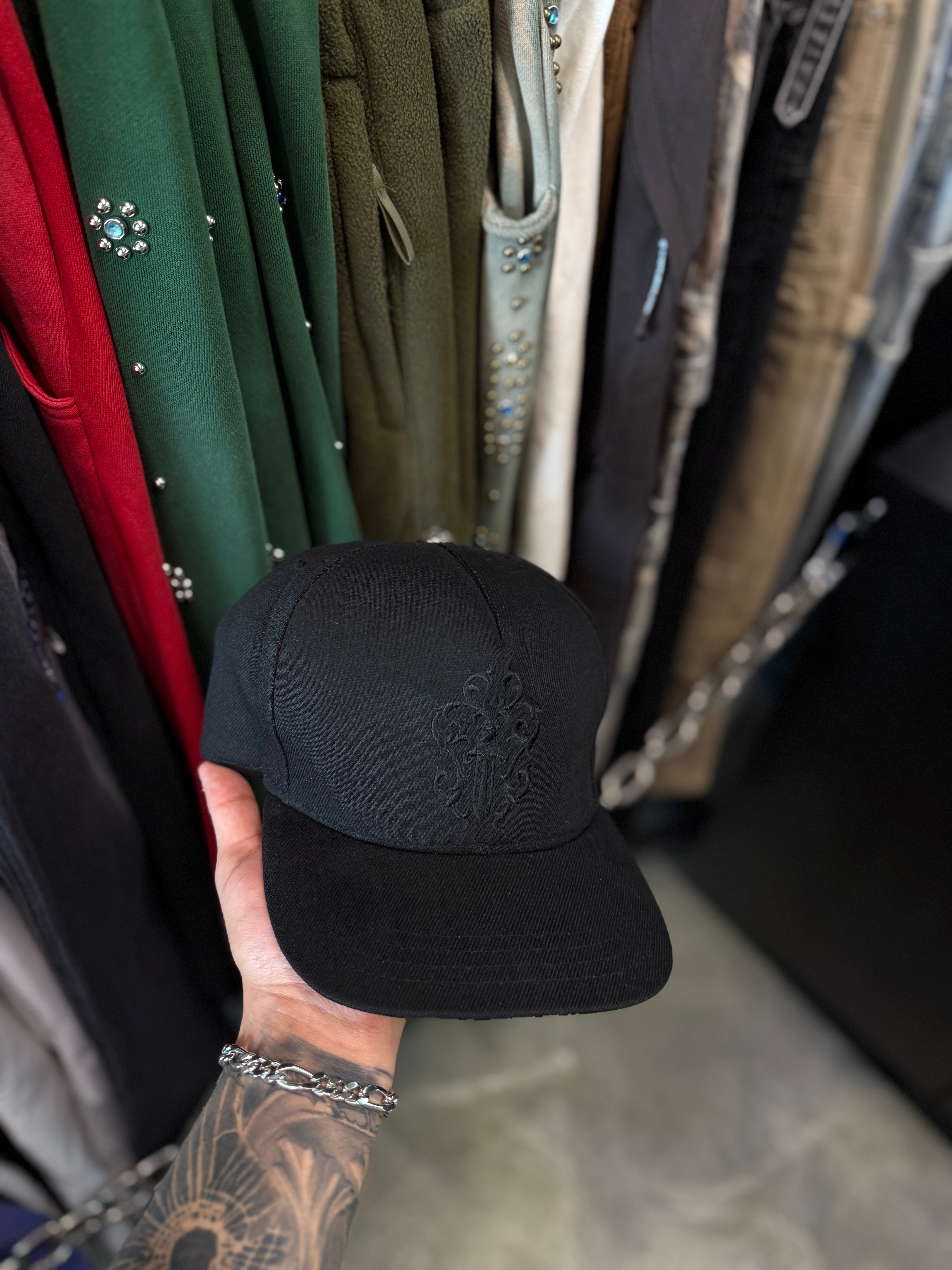 Chrome Hearts Dagger Denim Baseball Hat Black - Used/Worn