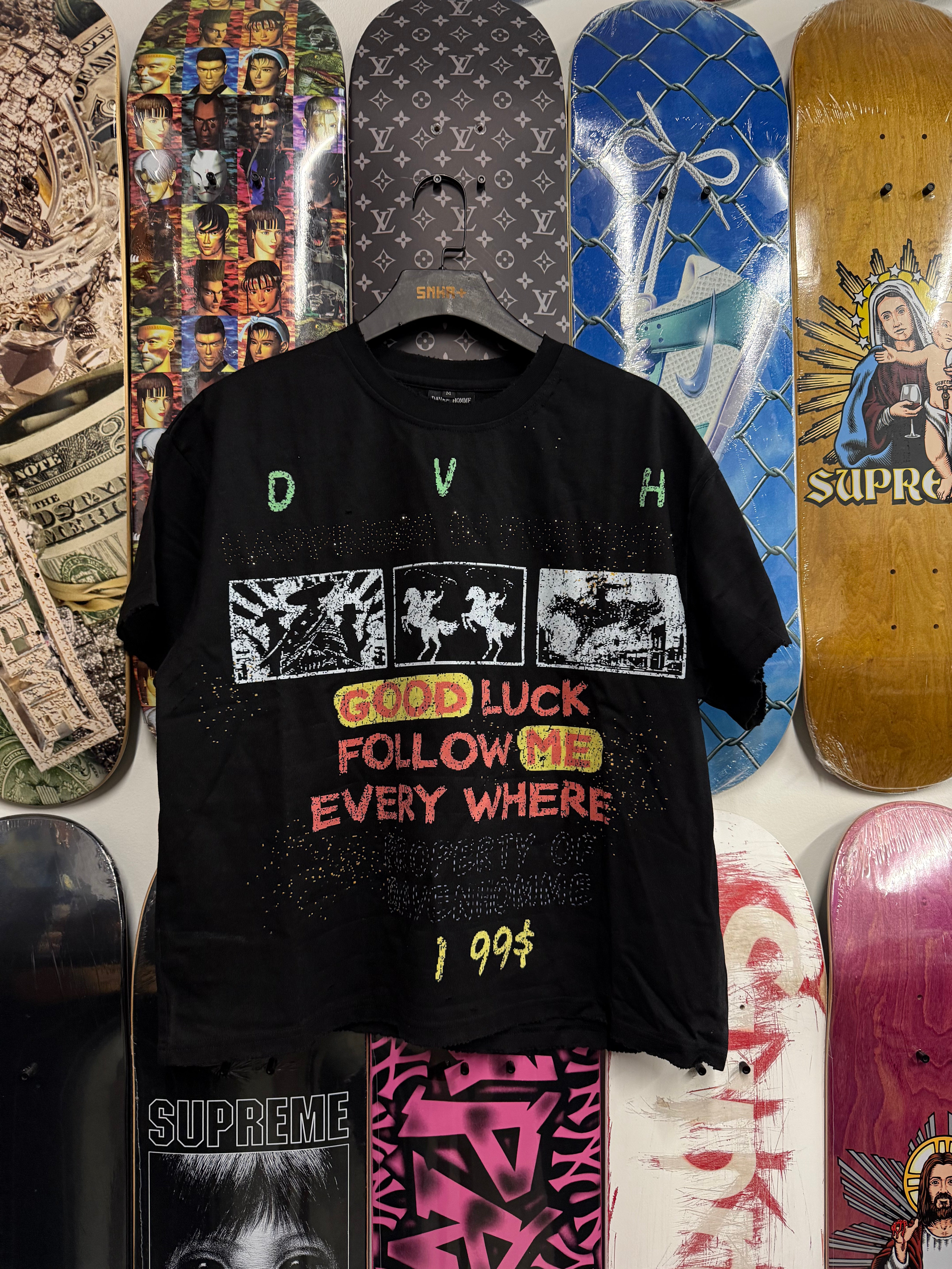 Daven Homme Good Luck Tee Black