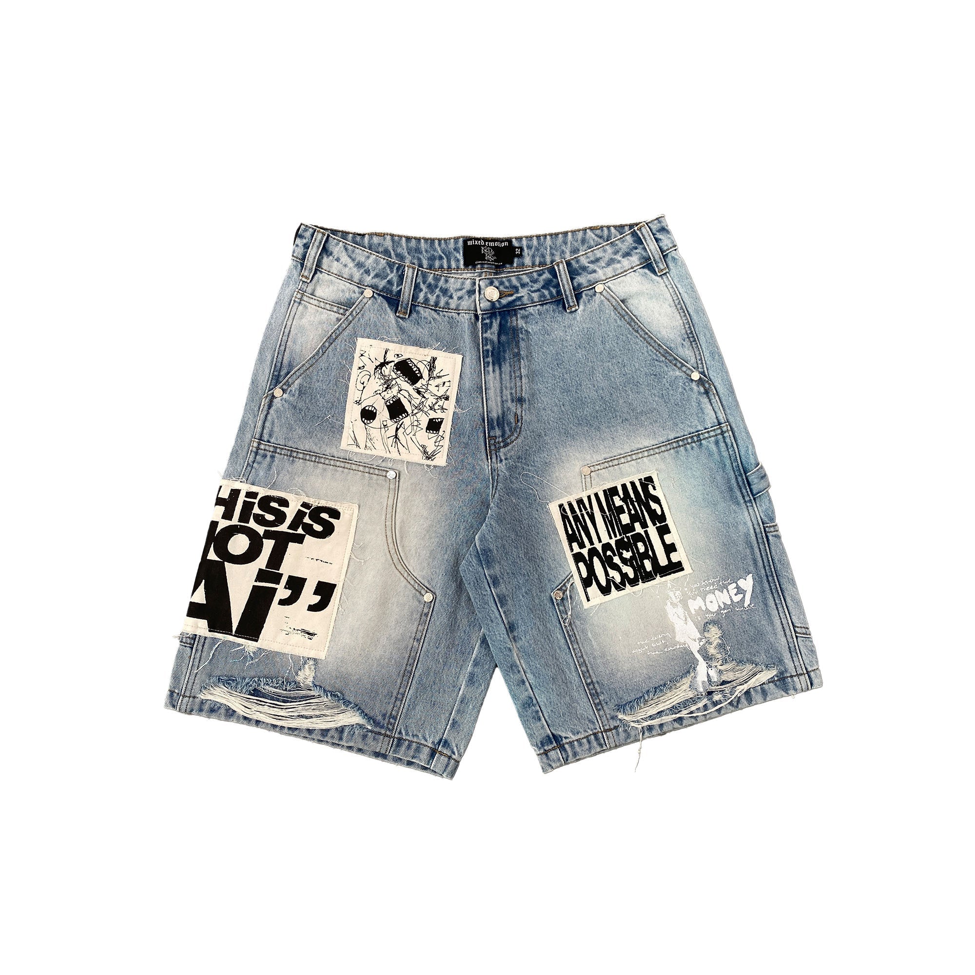 Mixed Emotions AI Denim Shorts