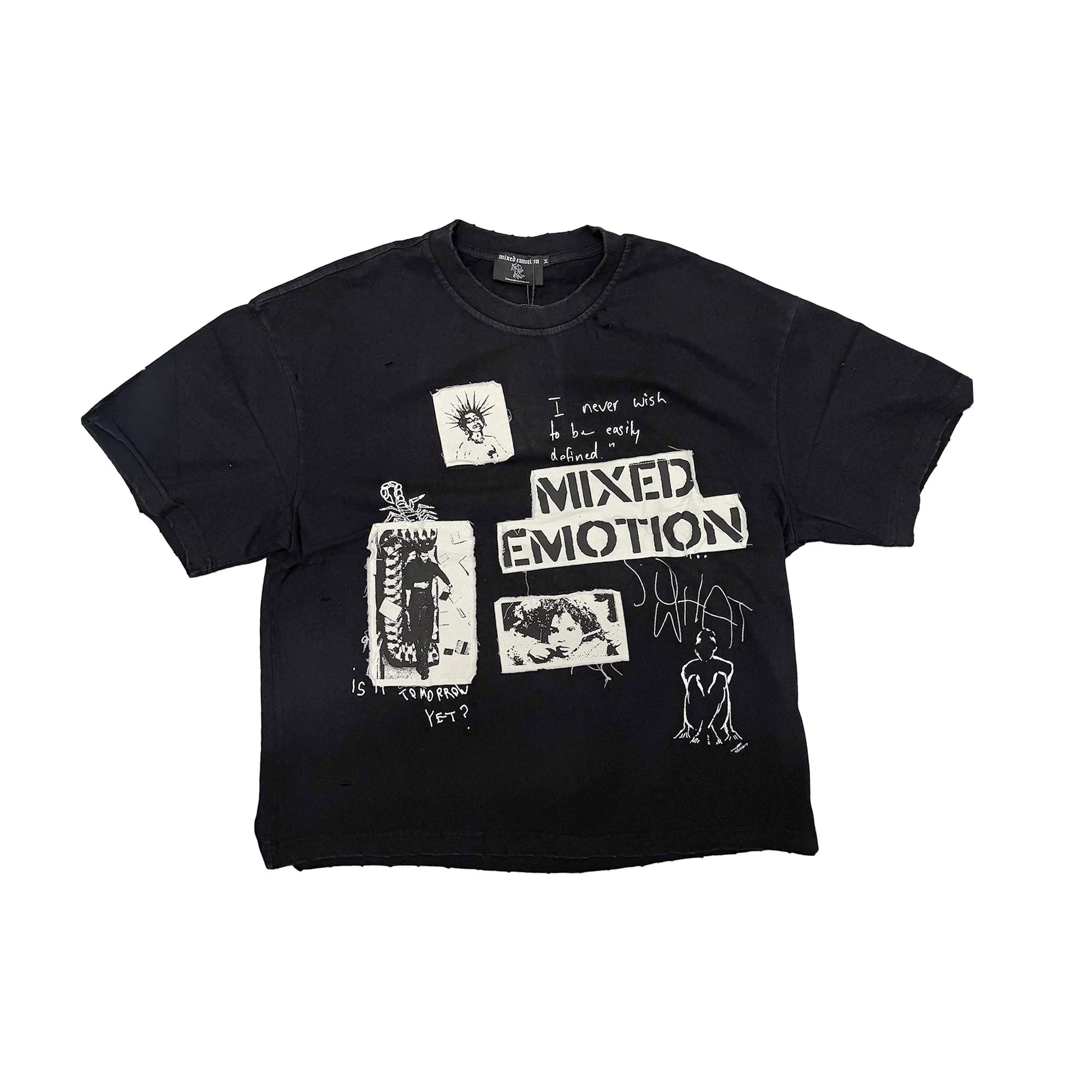 Mixed Emotions Stamped Tee Black