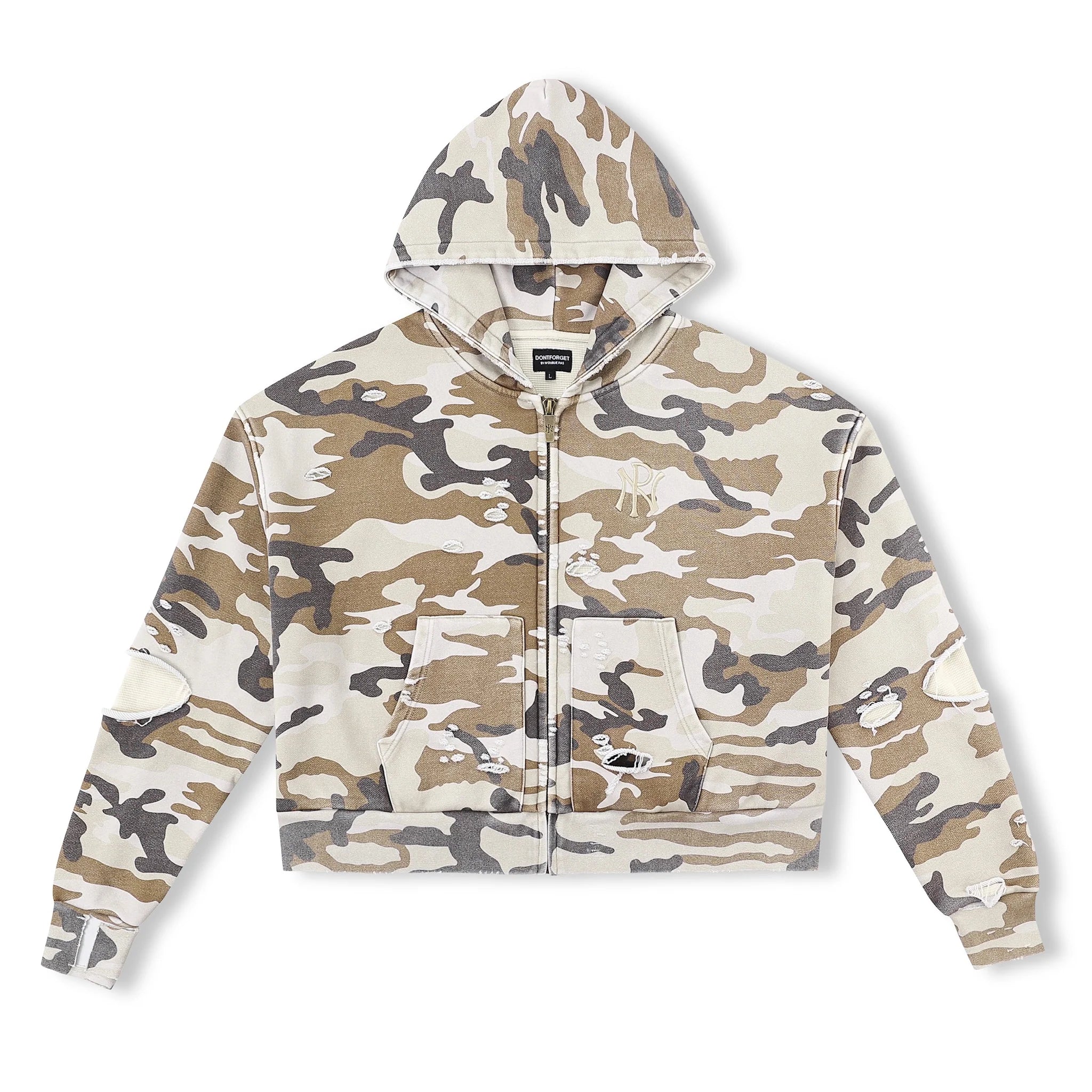 N'OUBLIE PAS DESERT CAMO ZIP-UP