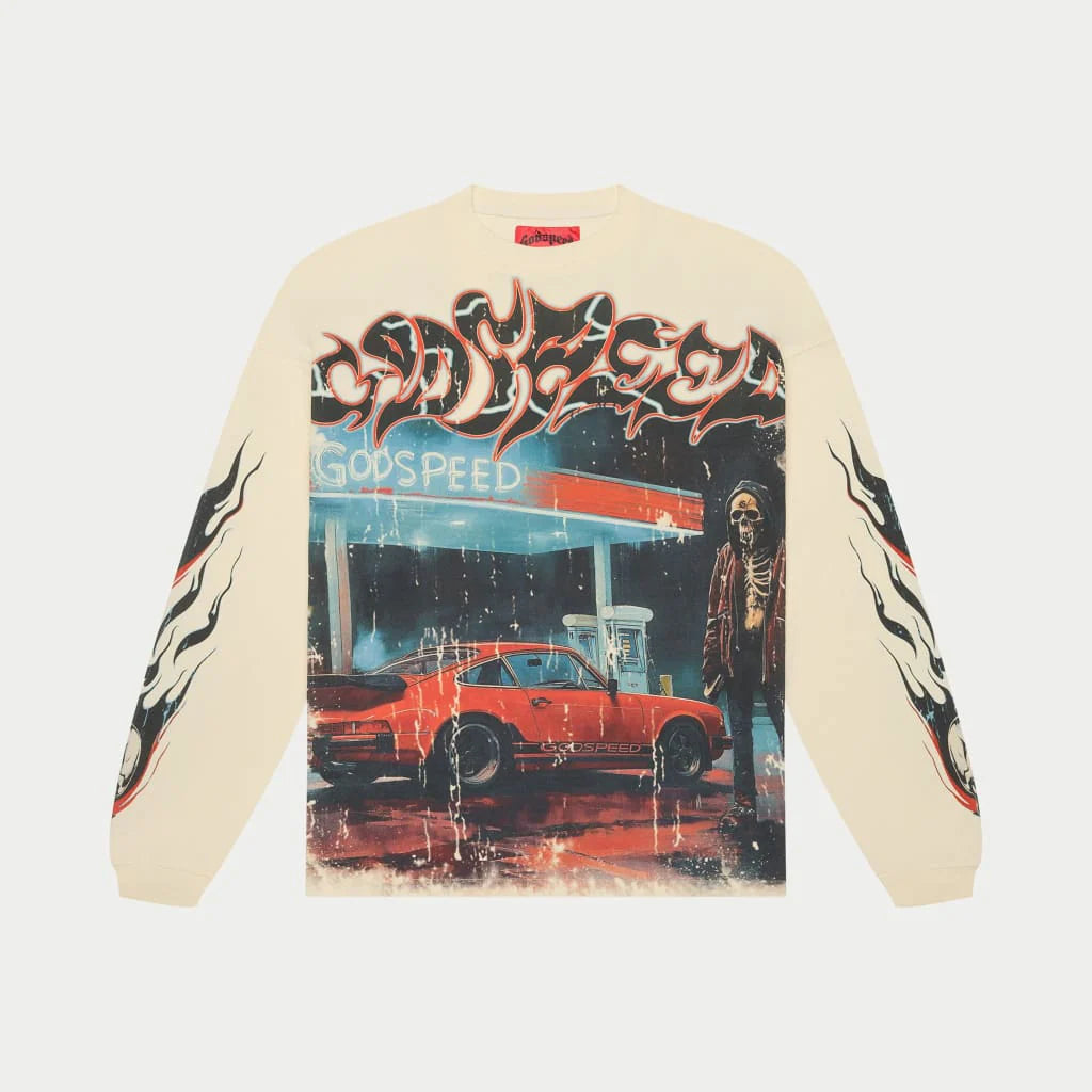 Godspeed Pit Stop LS T-Shirt (Bone)