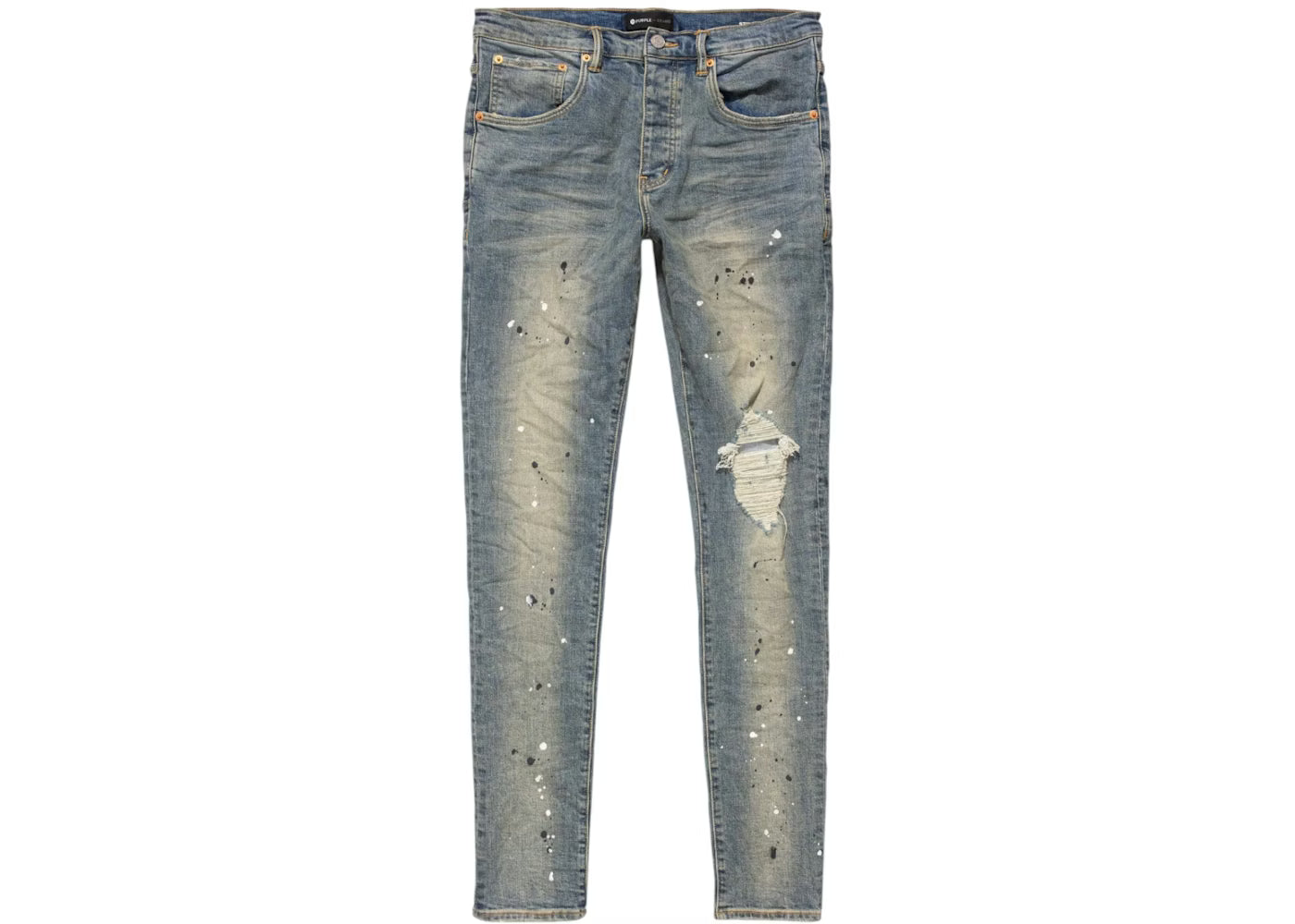 Purple Brand Indigo Destroy Paint Jeans