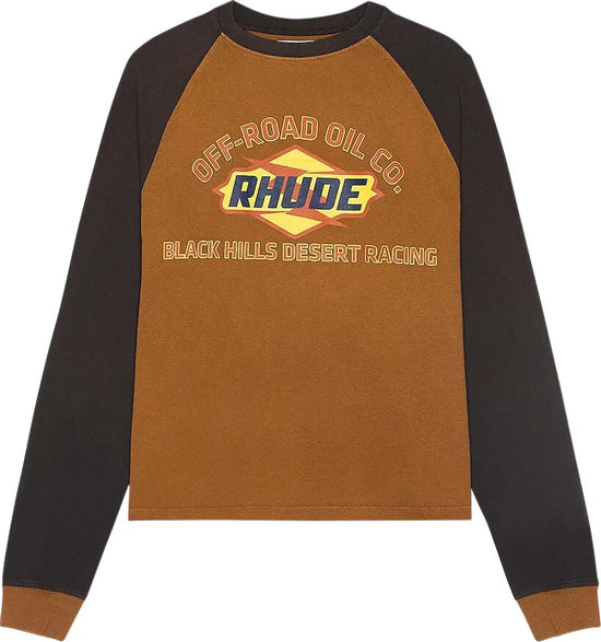 Rhude Black Hills Long-Sleeve Tee 'Camel/Black'