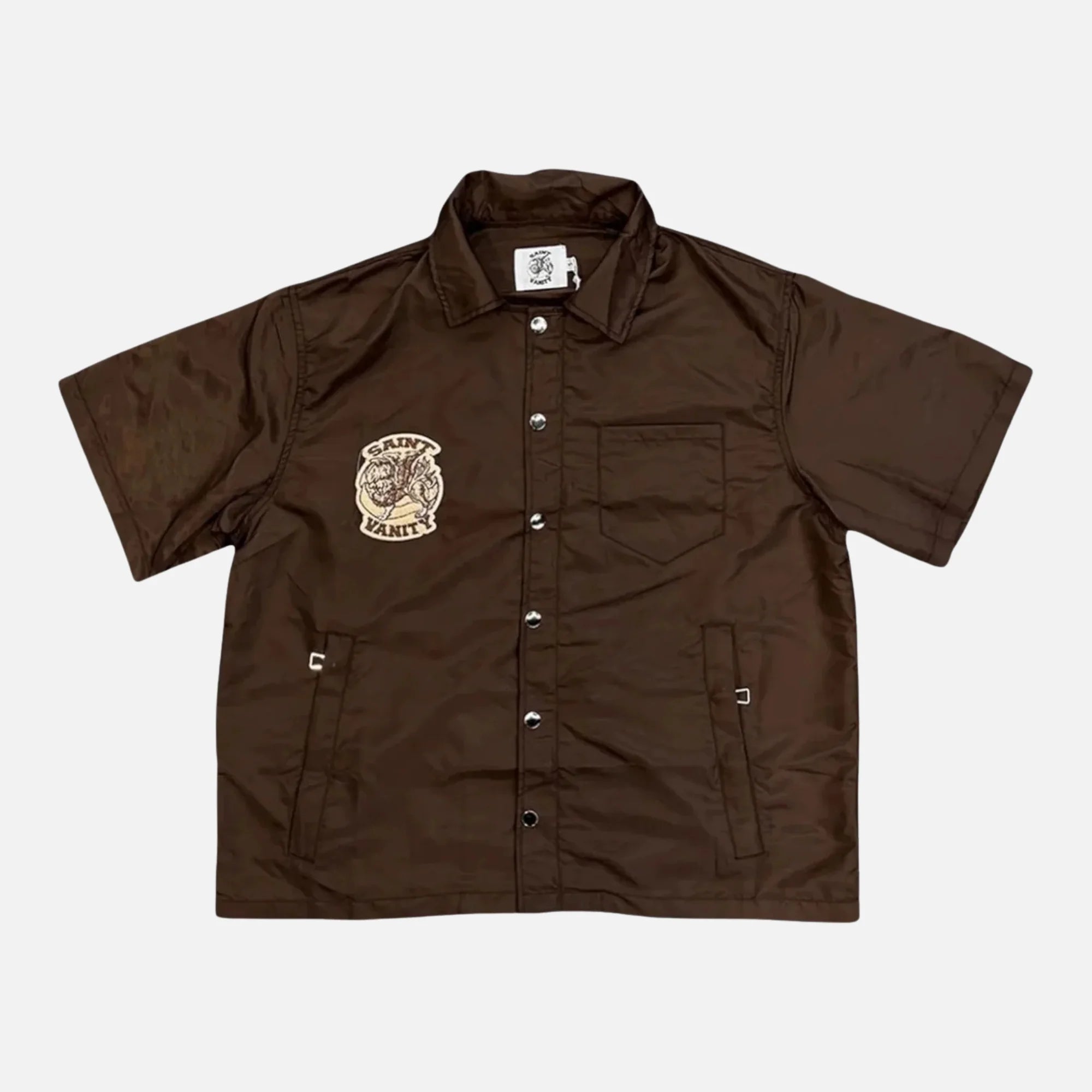 SAINTY VANIY BROWN NYLON SHIRT