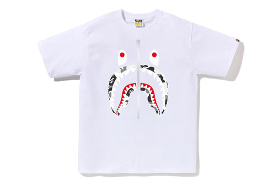 BAPE ZIP TEE CAMO WHITE/GREY