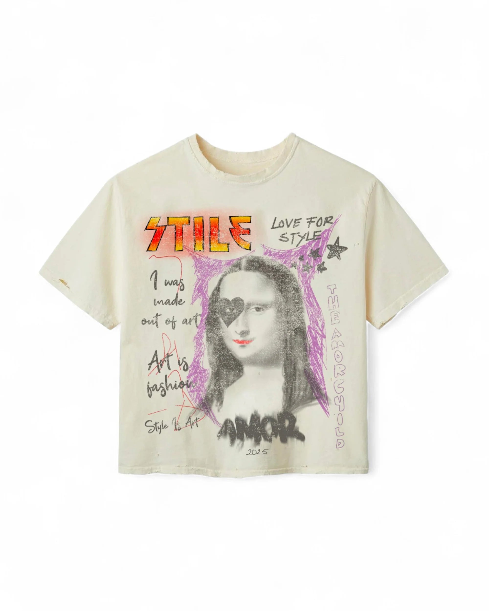 STILE DE AMOR CREAM MONALISA TEE